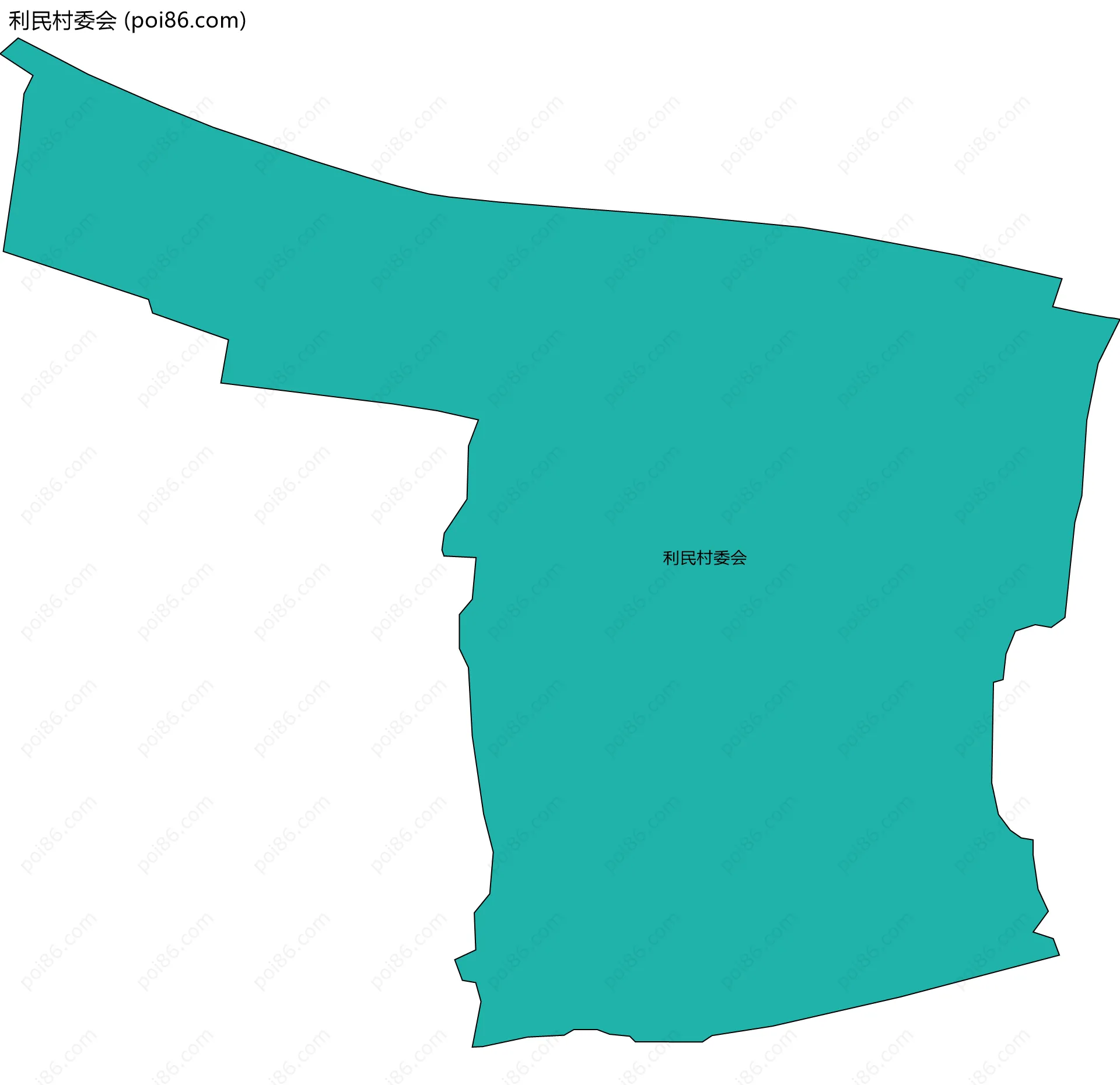 利民村委会边界地图