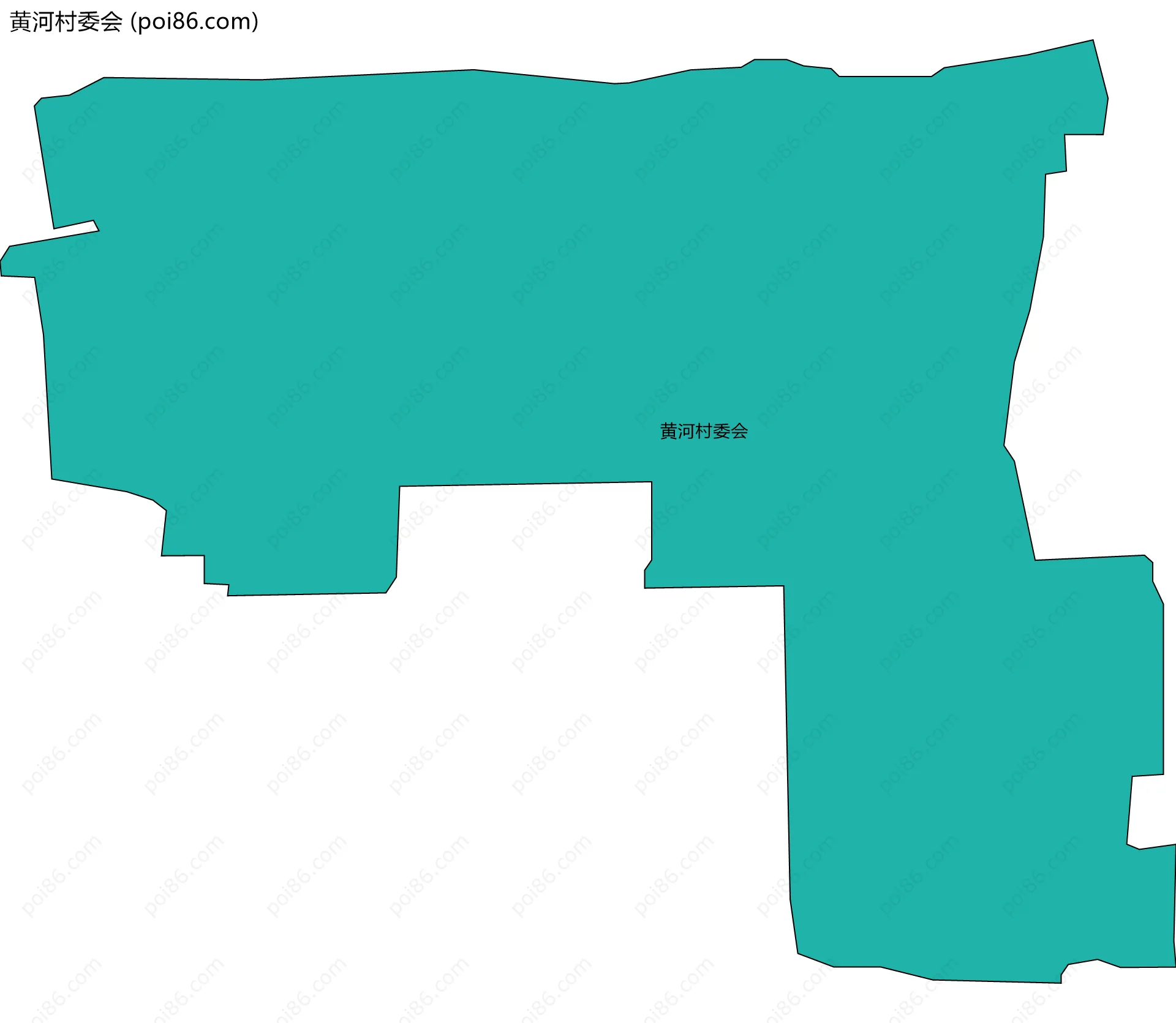 黄河村委会边界地图