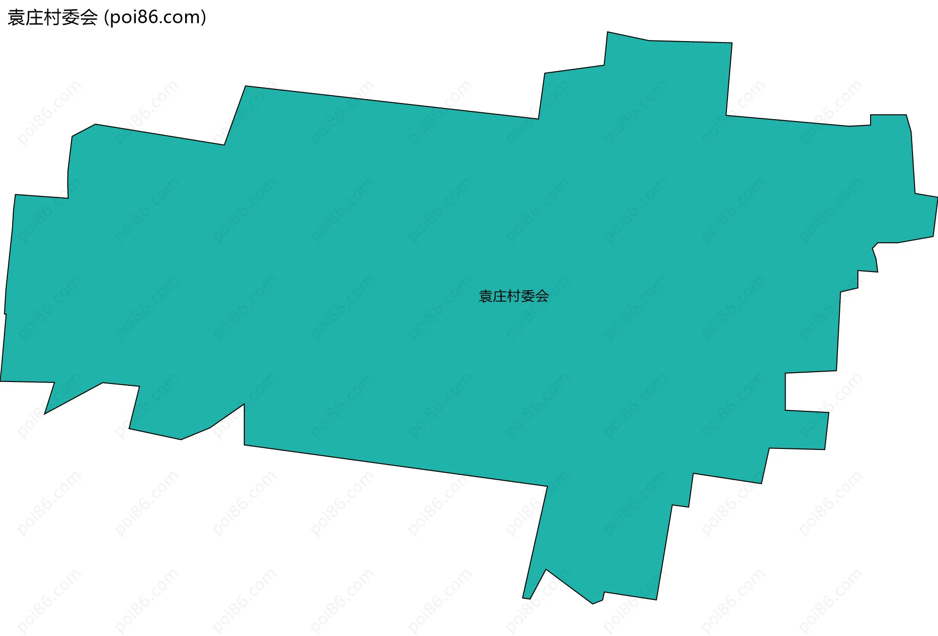 袁庄村委会边界地图