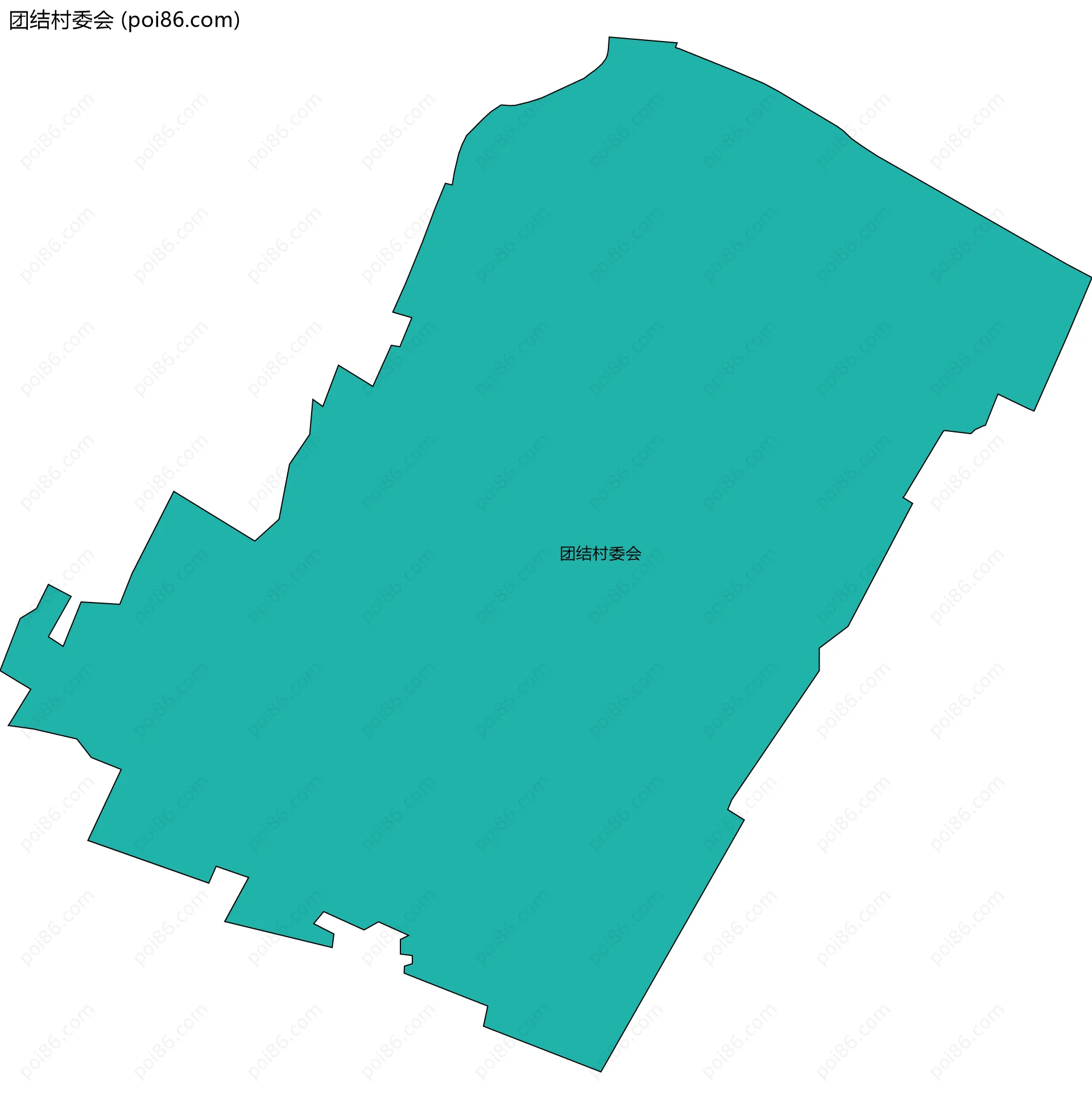 团结村委会边界地图