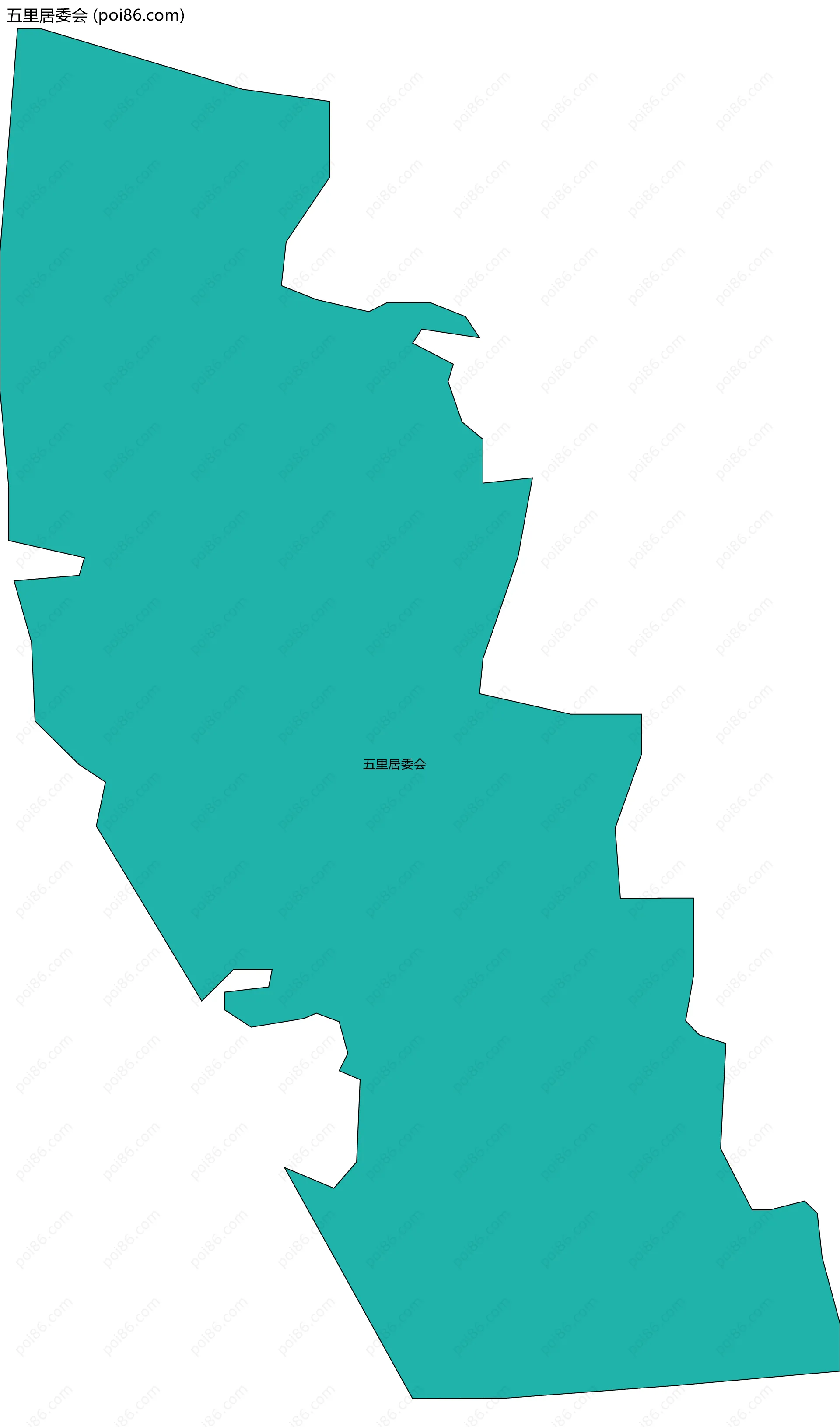 五里居委会边界地图