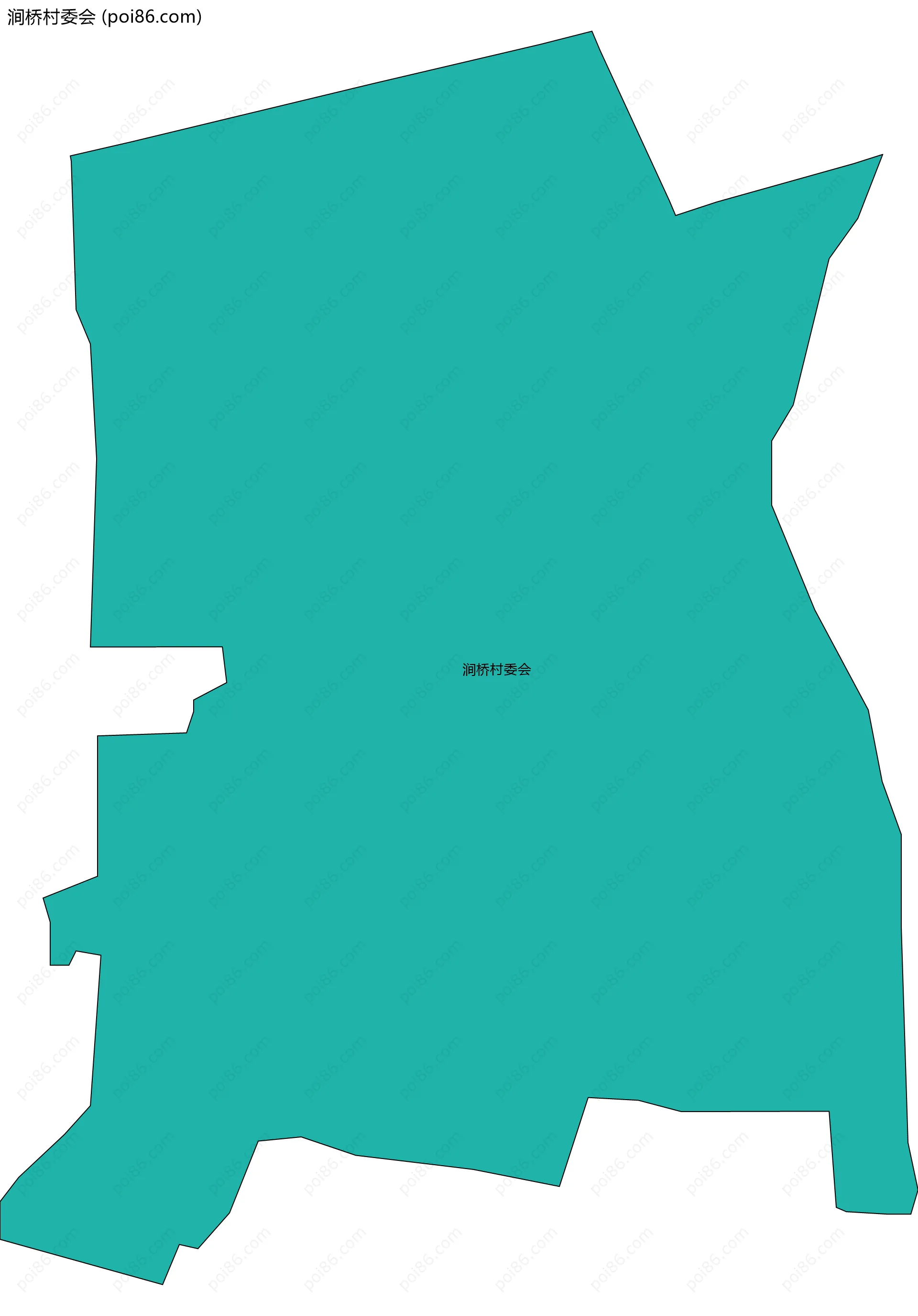 涧桥村委会边界地图