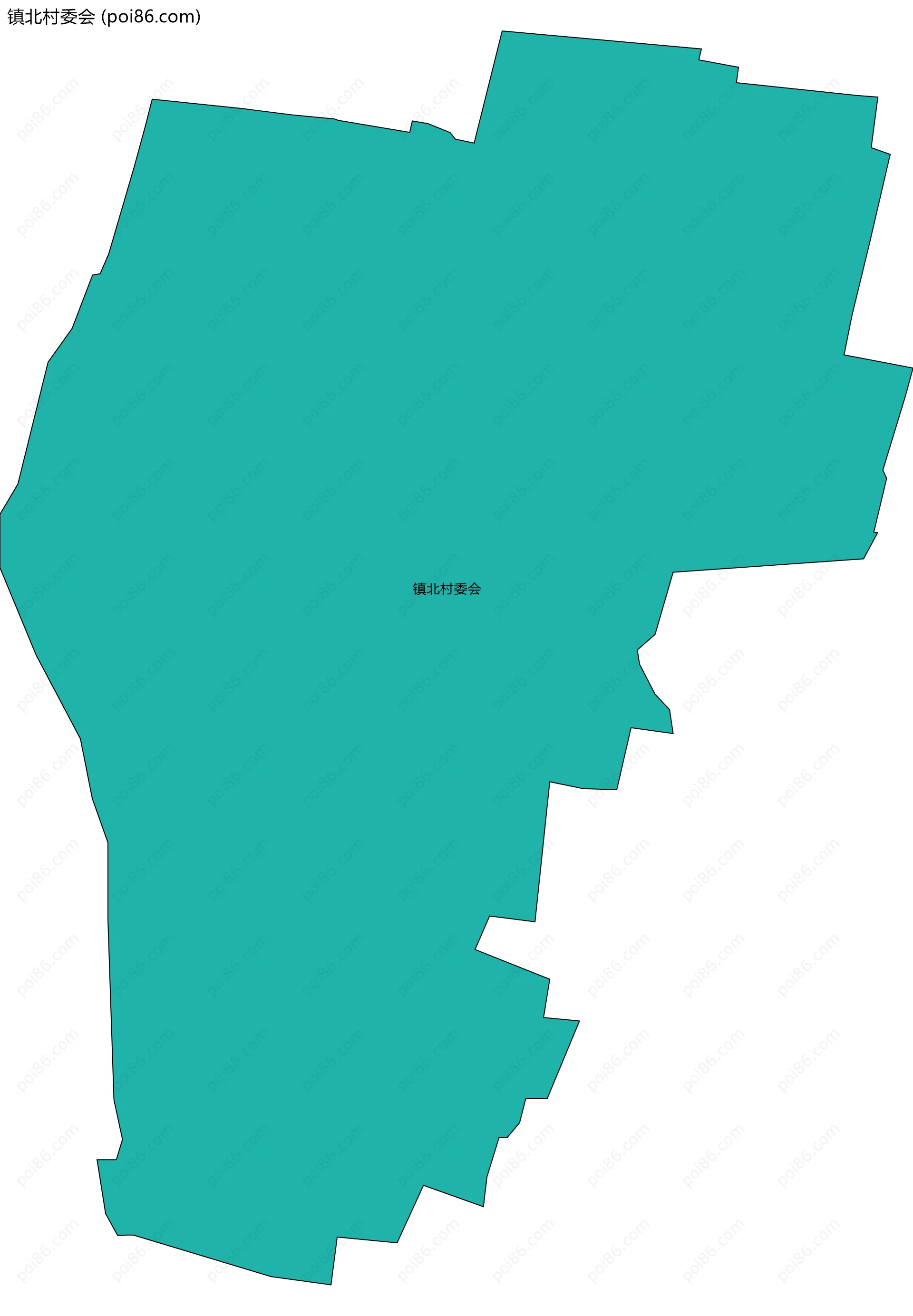 镇北村委会边界地图