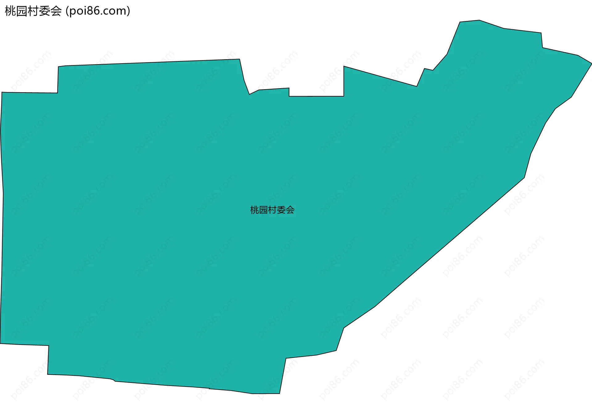 桃园村委会边界地图