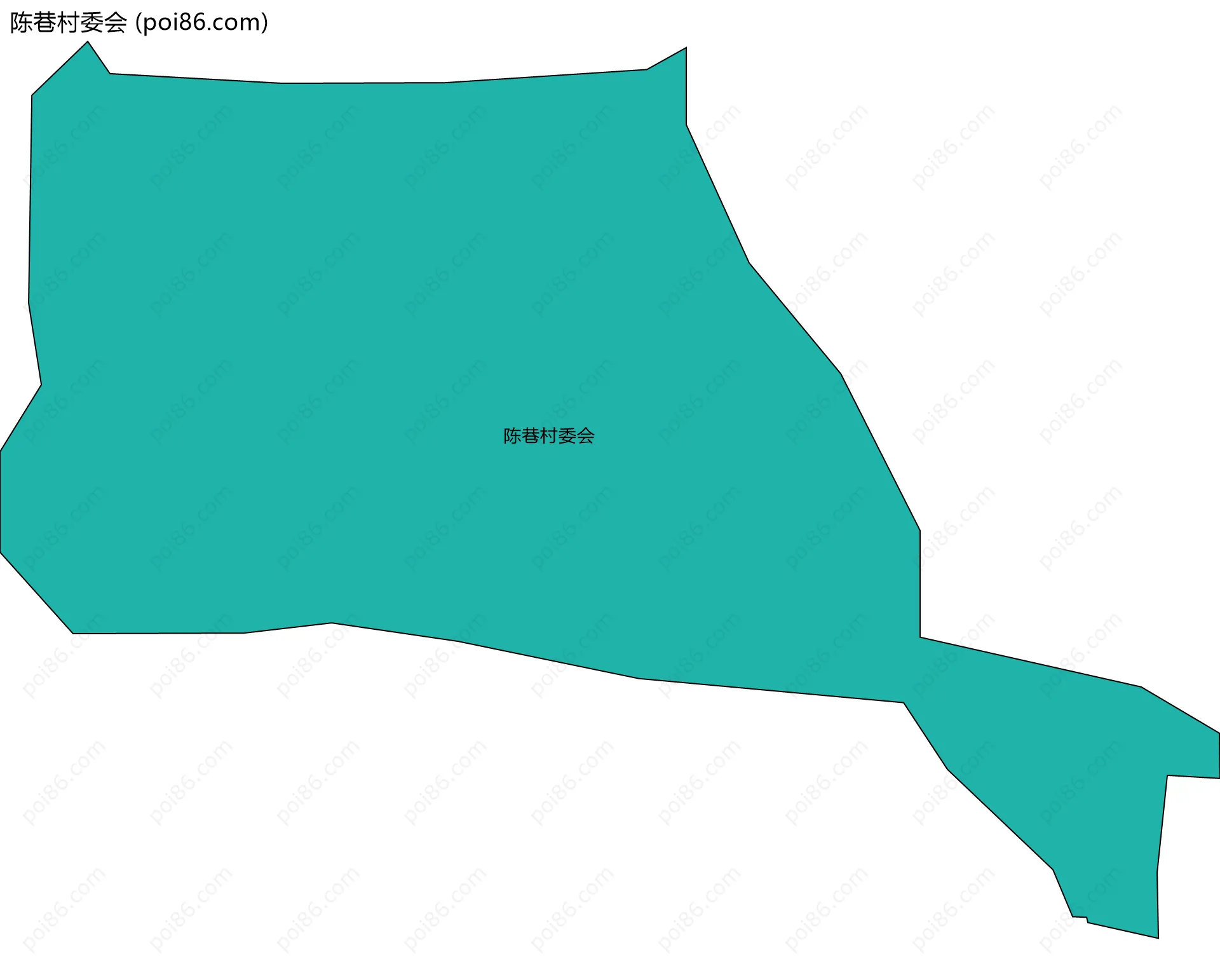 陈巷村委会边界地图