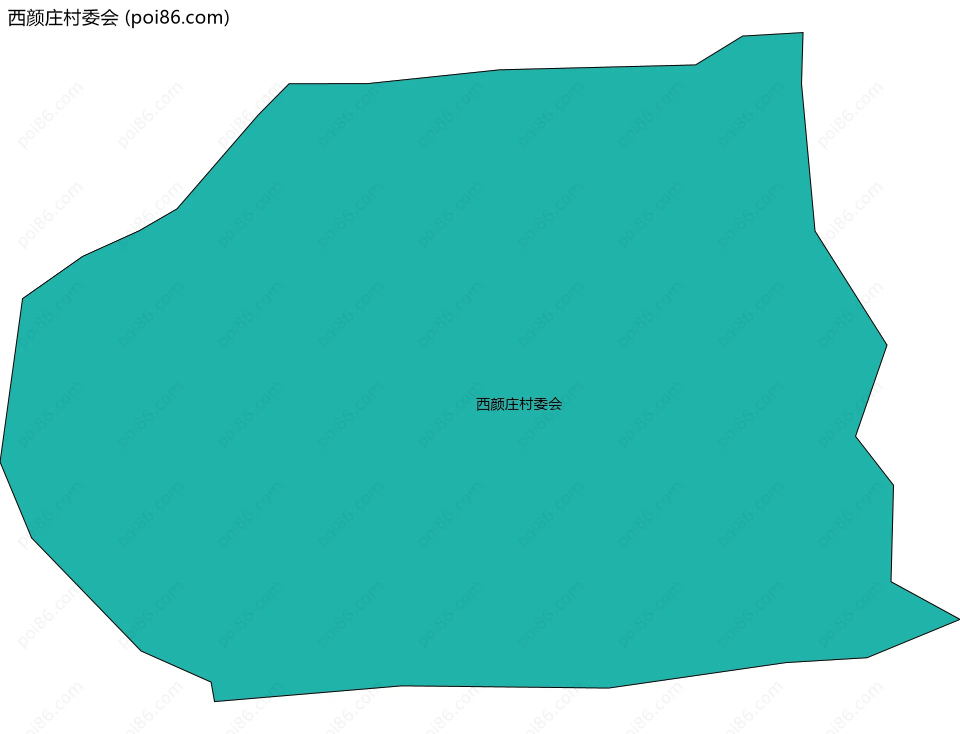 西颜庄村委会边界地图
