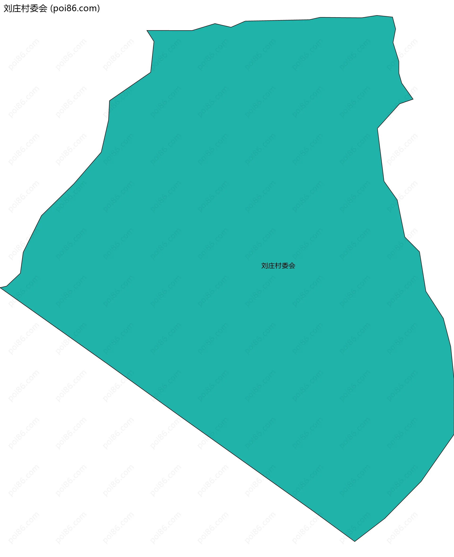 刘庄村委会边界地图