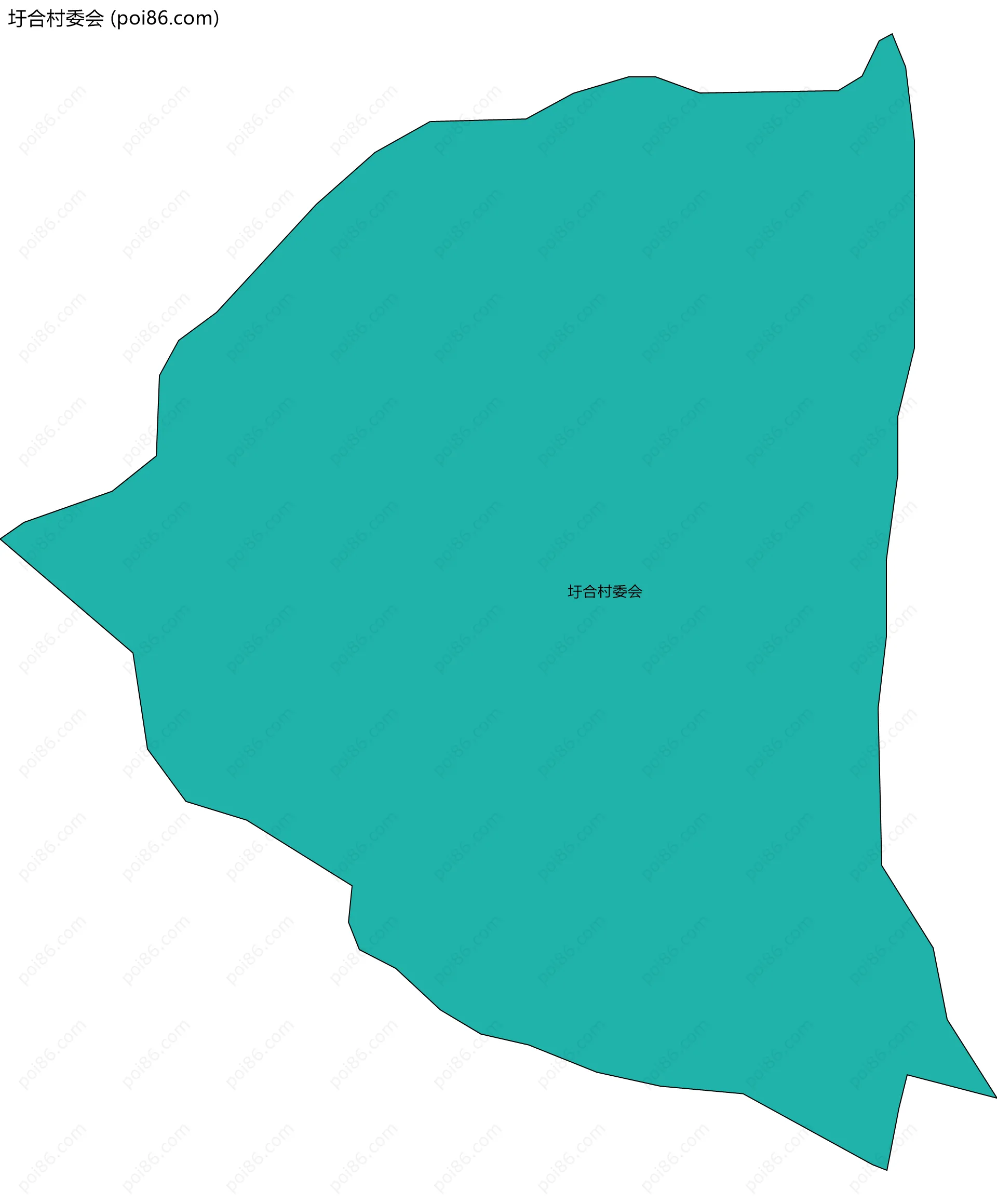 圩合村委会边界地图