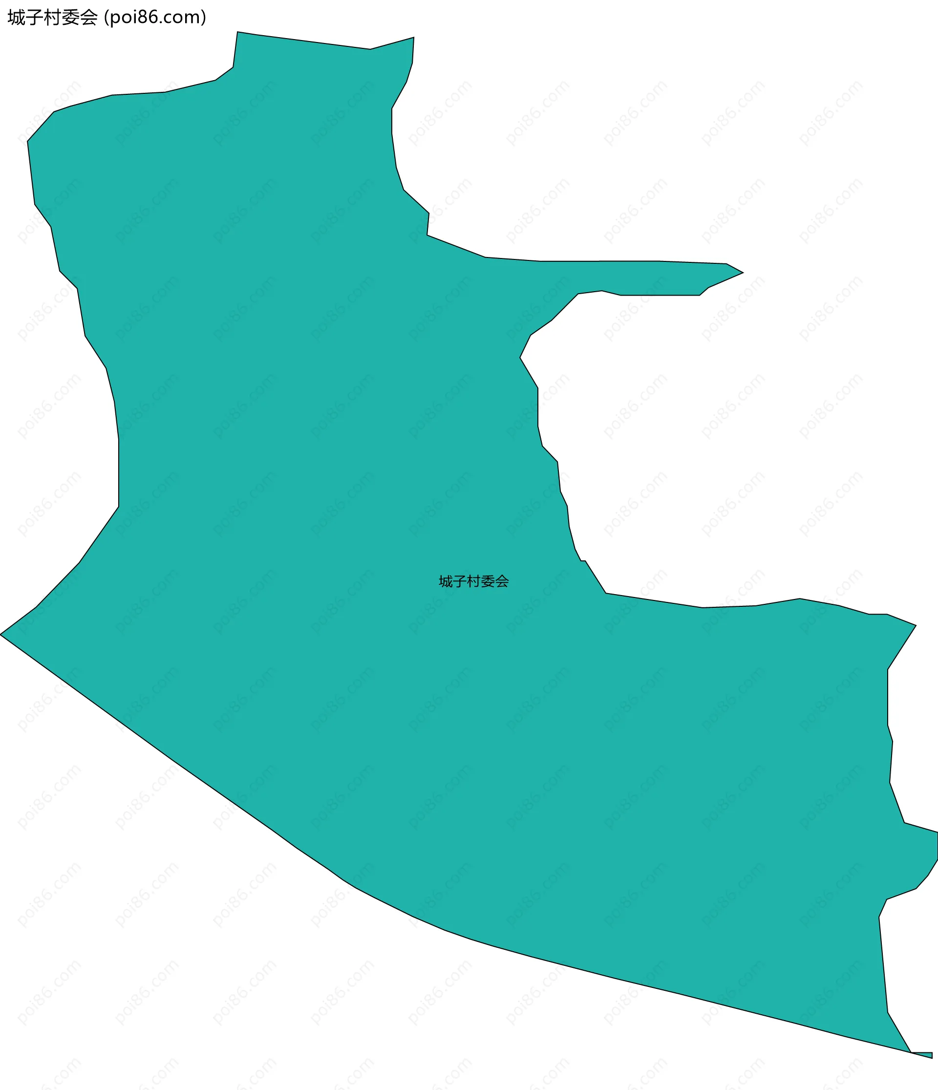 城子村委会边界地图