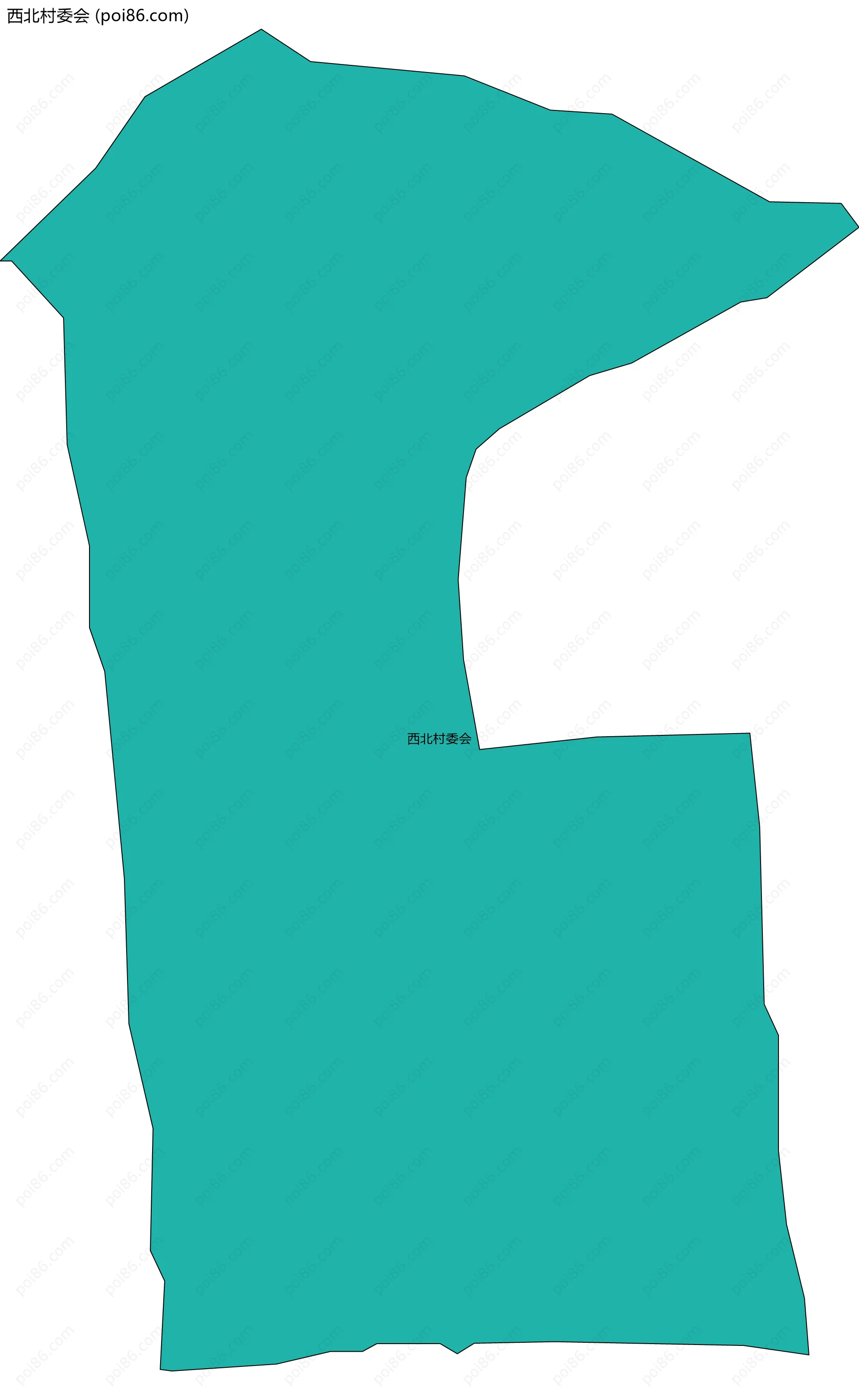 西北村委会边界地图