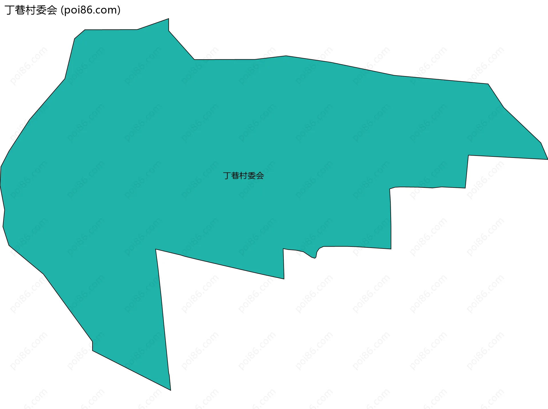 丁巷村委会边界地图