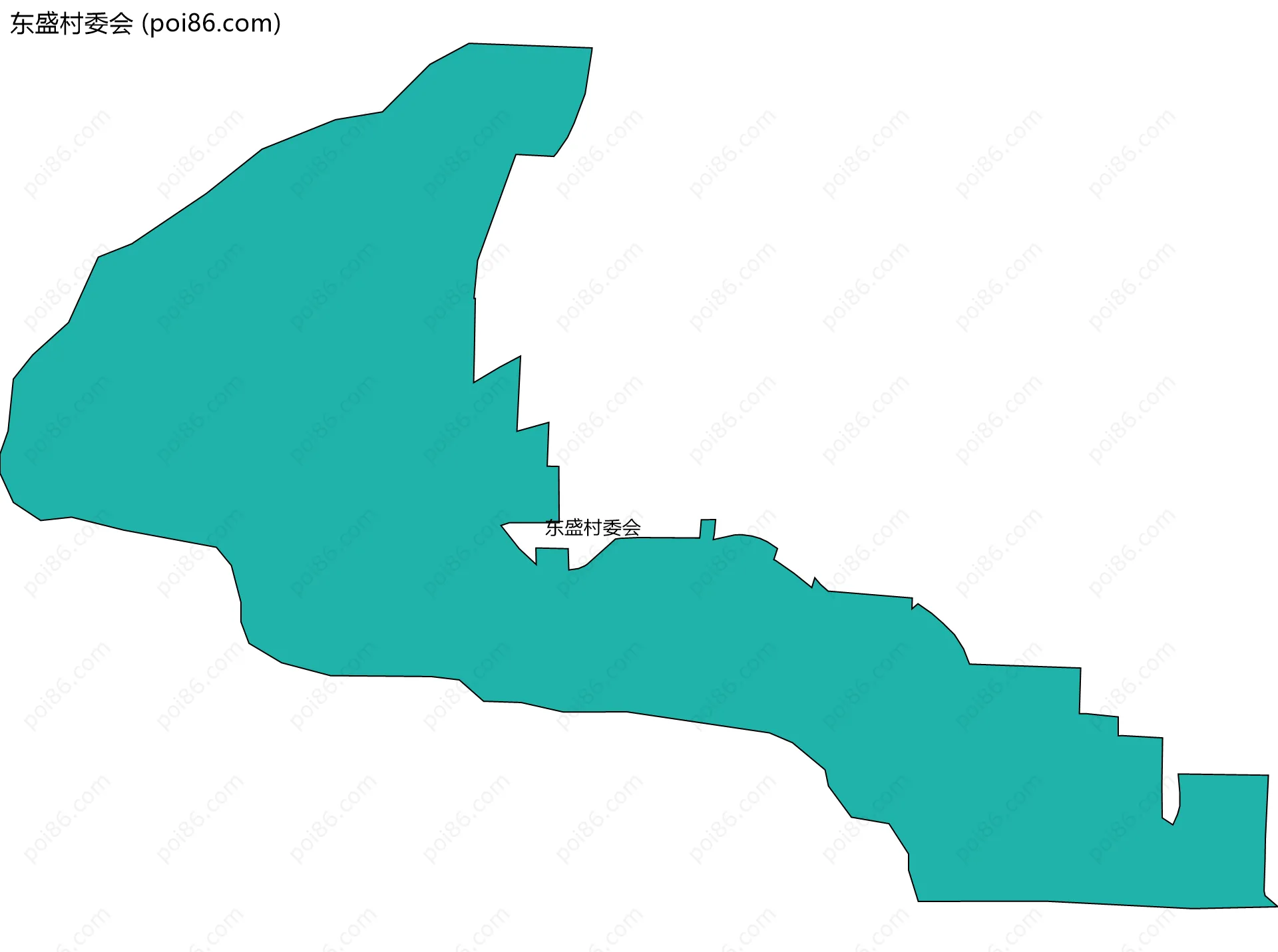东盛村委会边界地图