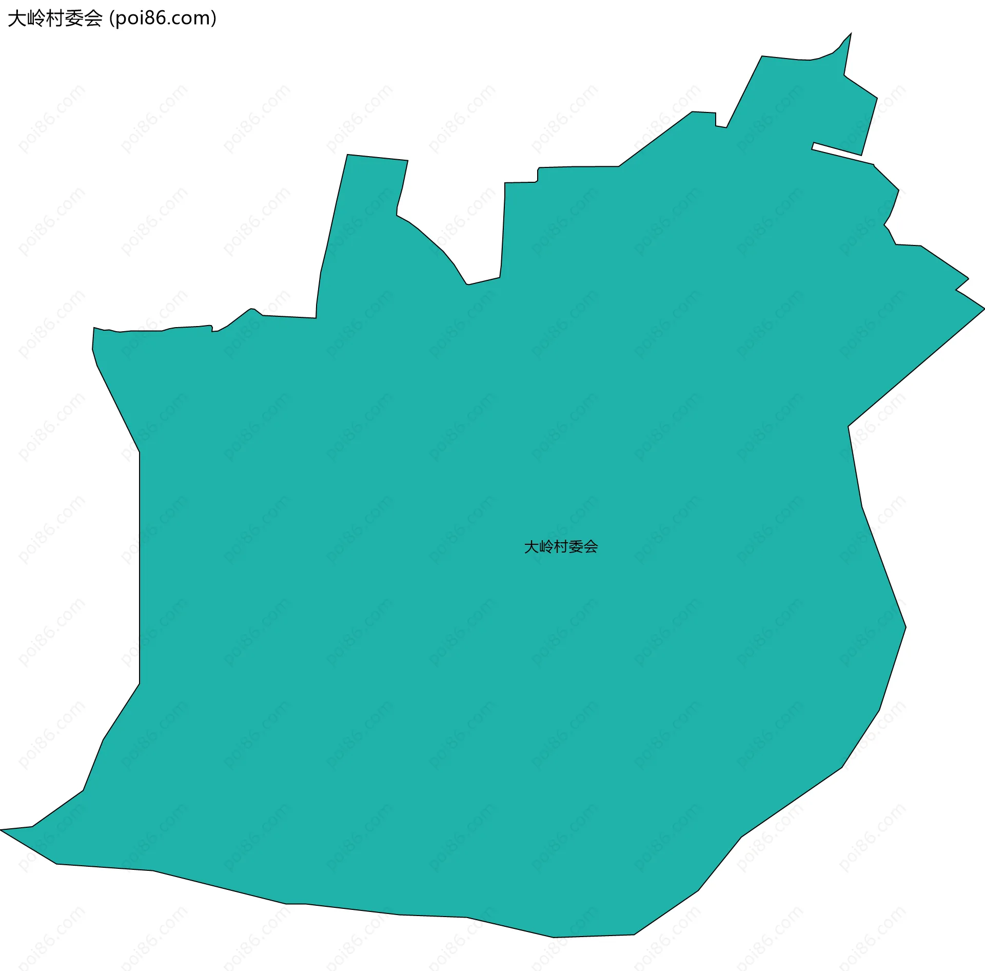 大岭村委会边界地图