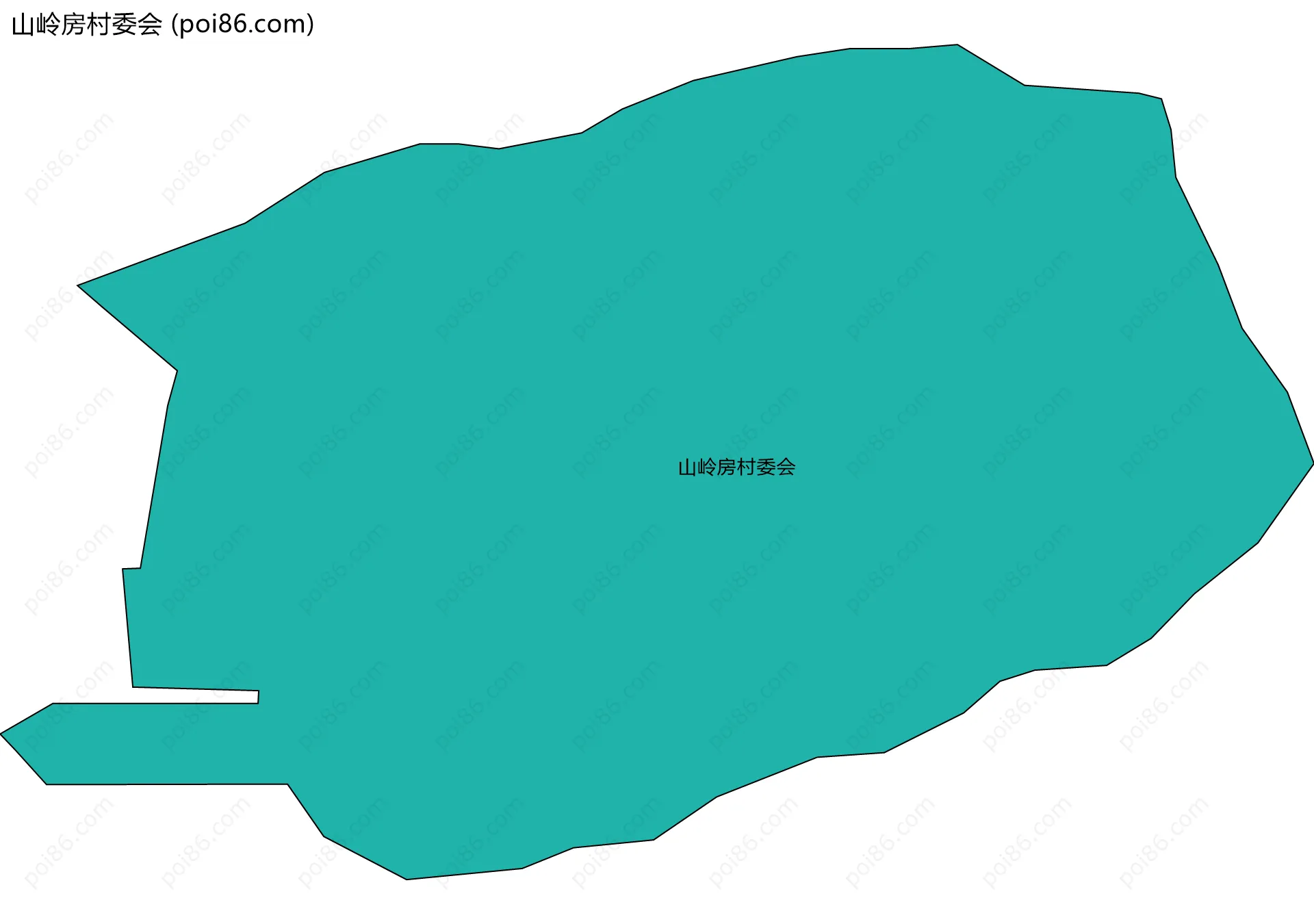 山岭房村委会边界地图