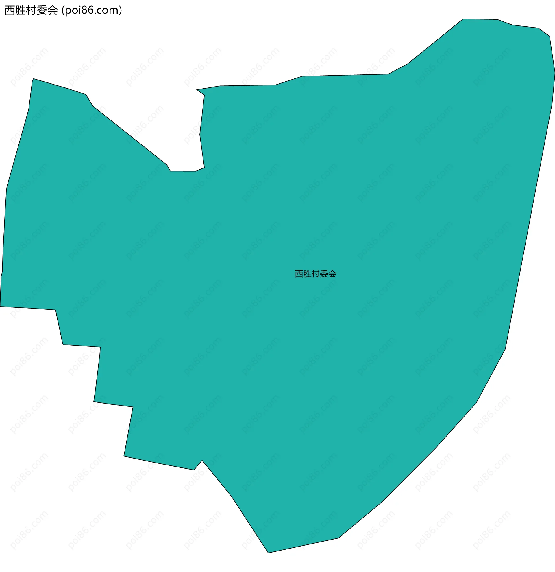 西胜村委会边界地图