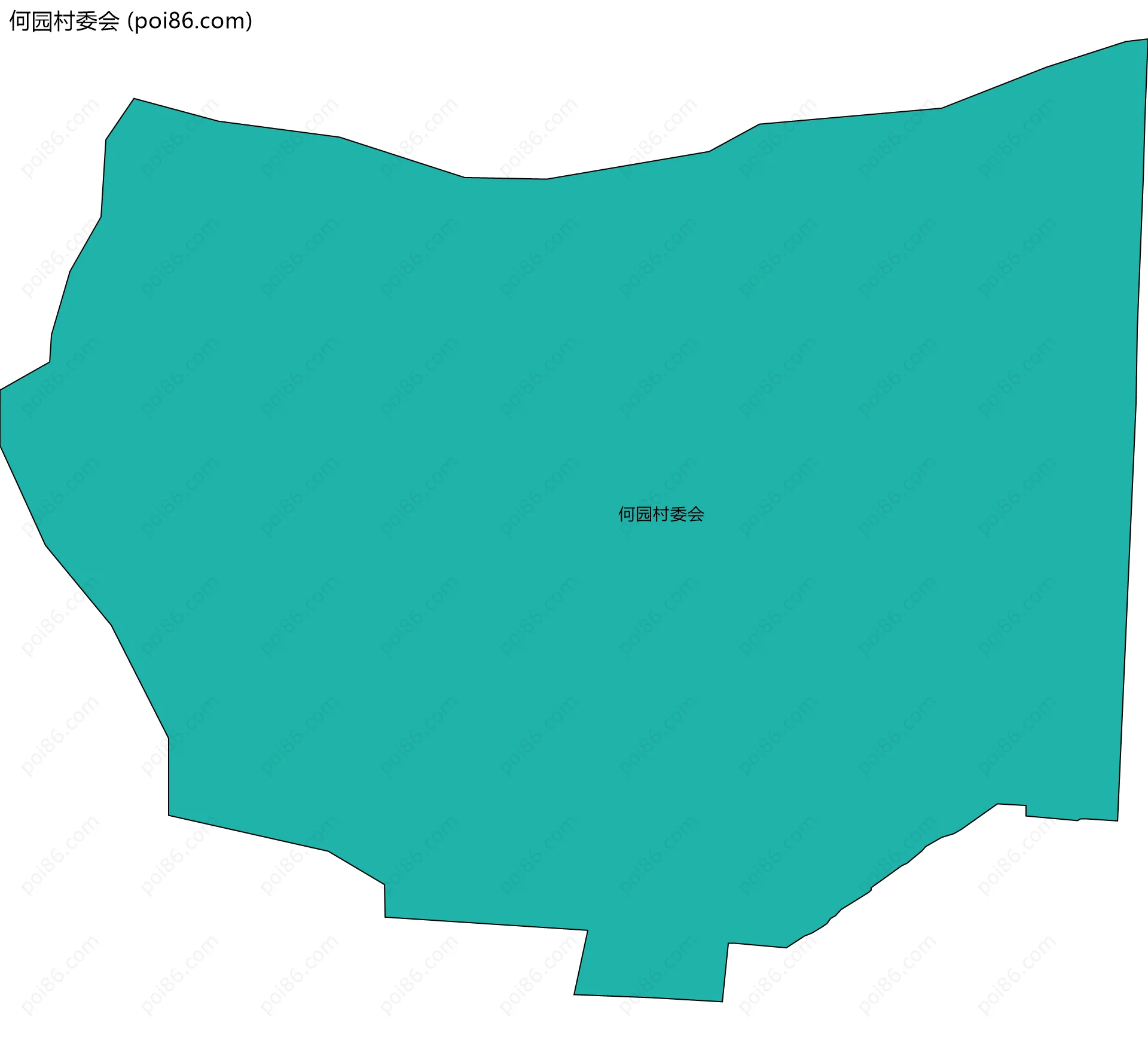 何园村委会边界地图