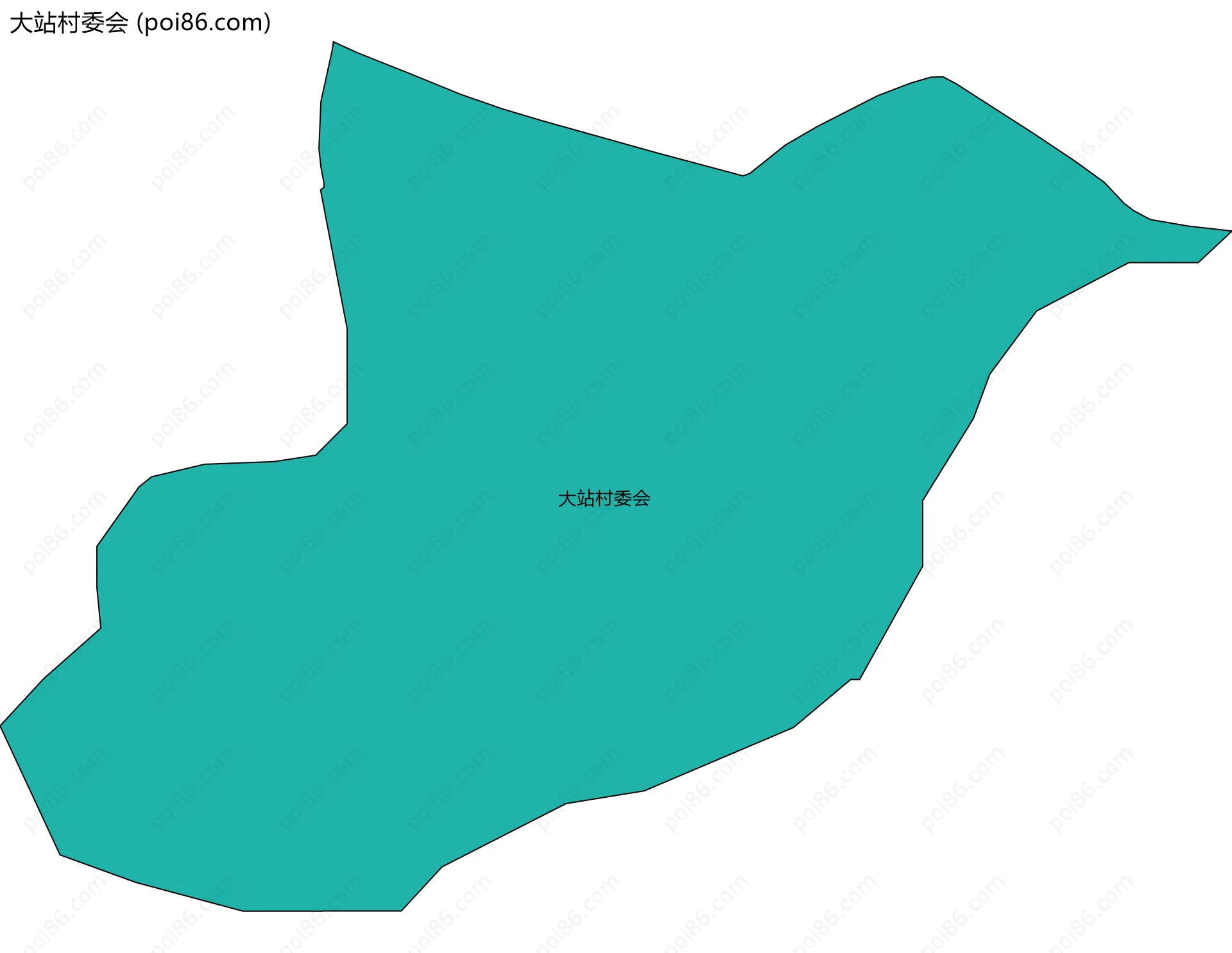 大站村委会边界地图