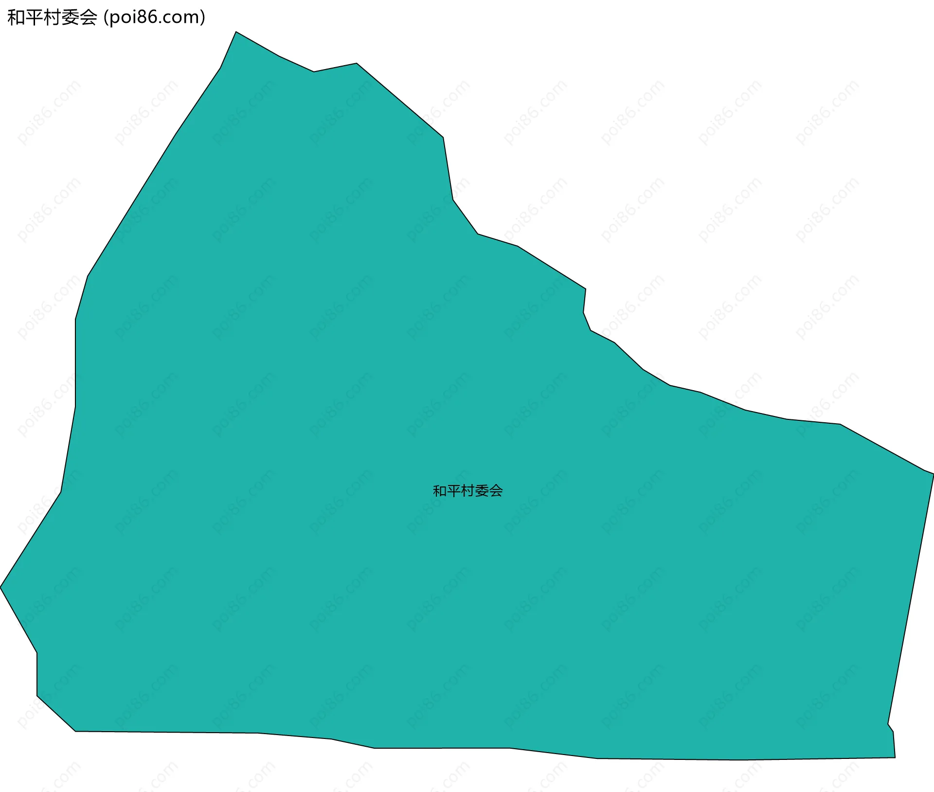 和平村委会边界地图