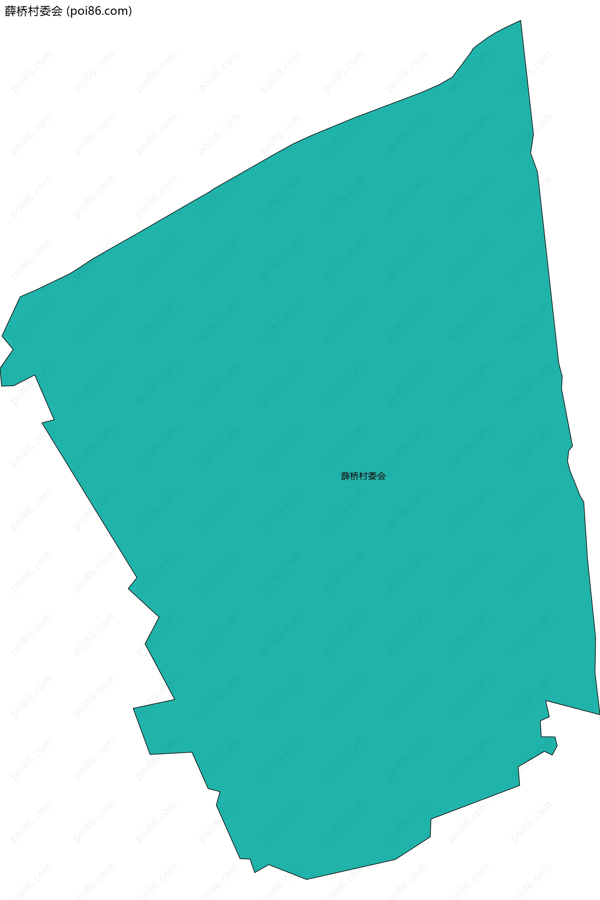 薛桥村委会边界地图