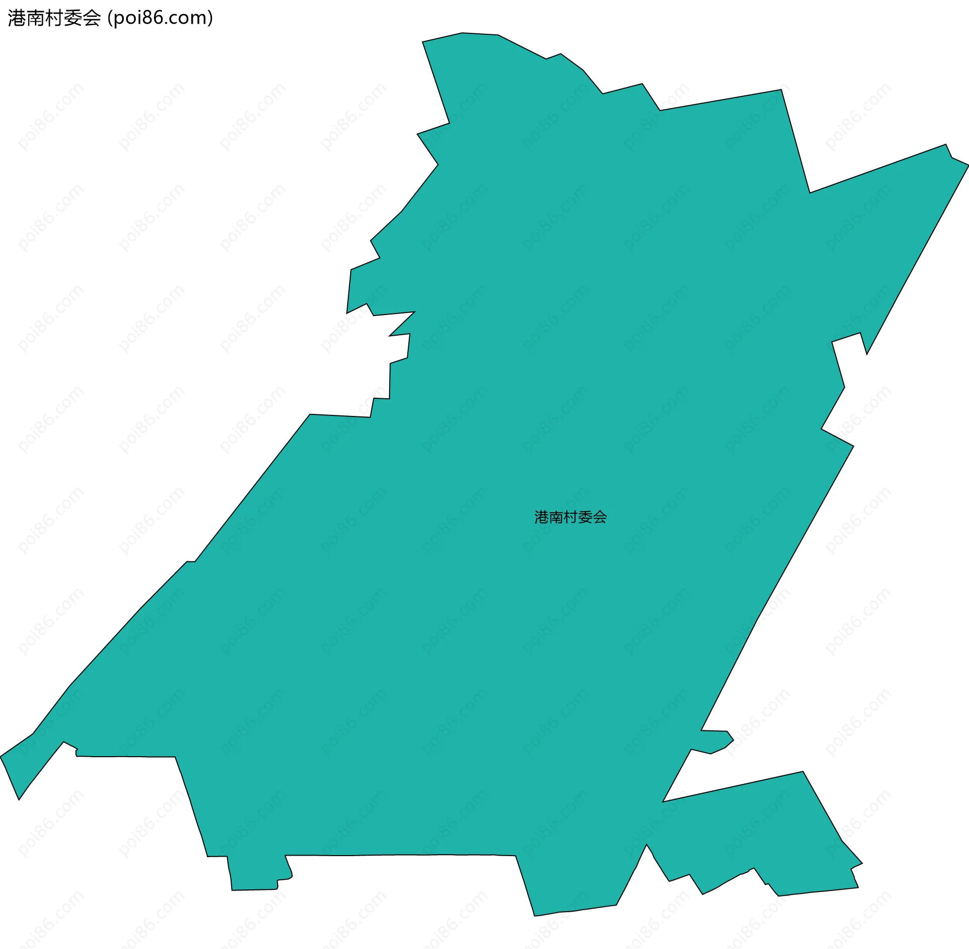 港南村委会边界地图