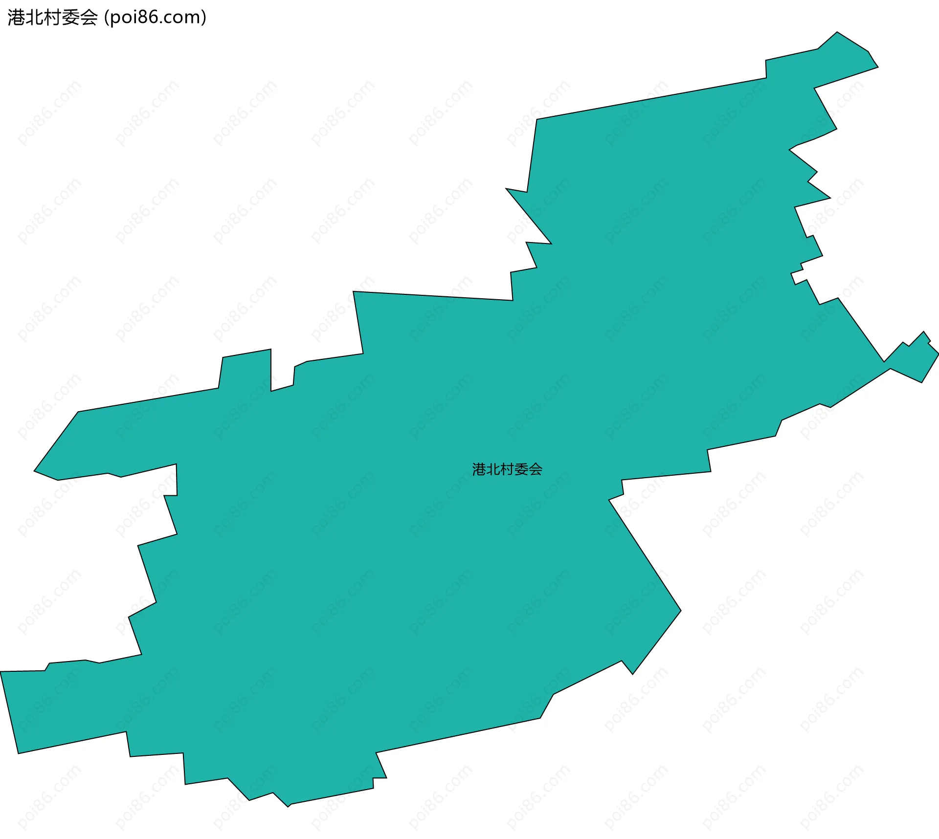 港北村委会边界地图