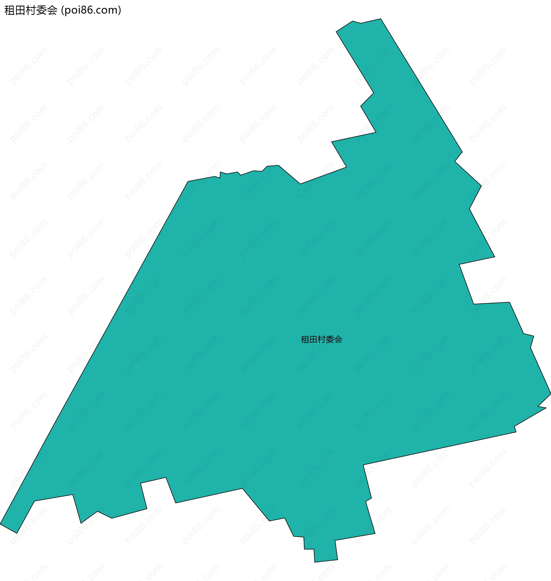 租田村委会边界地图