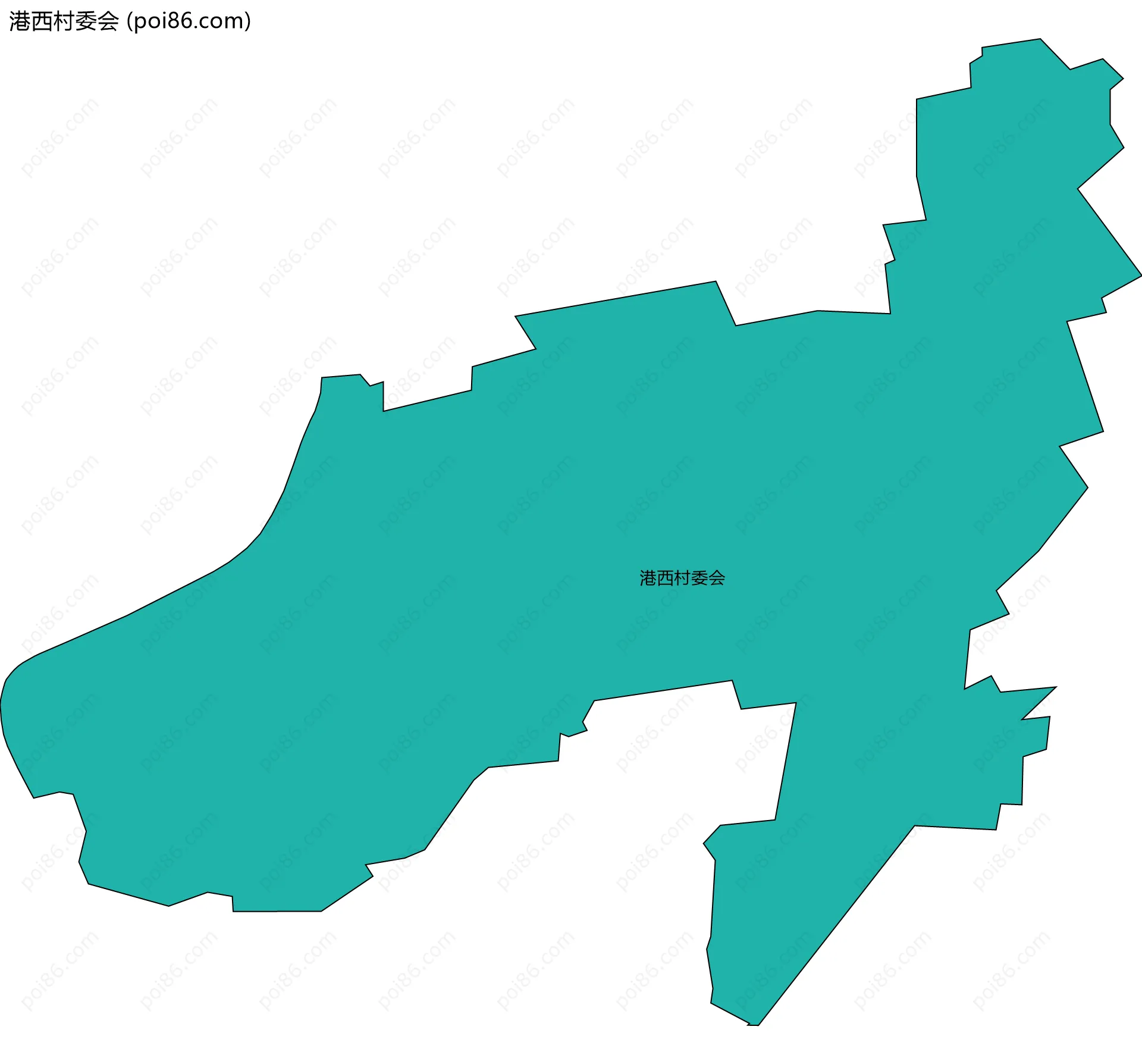 港西村委会边界地图