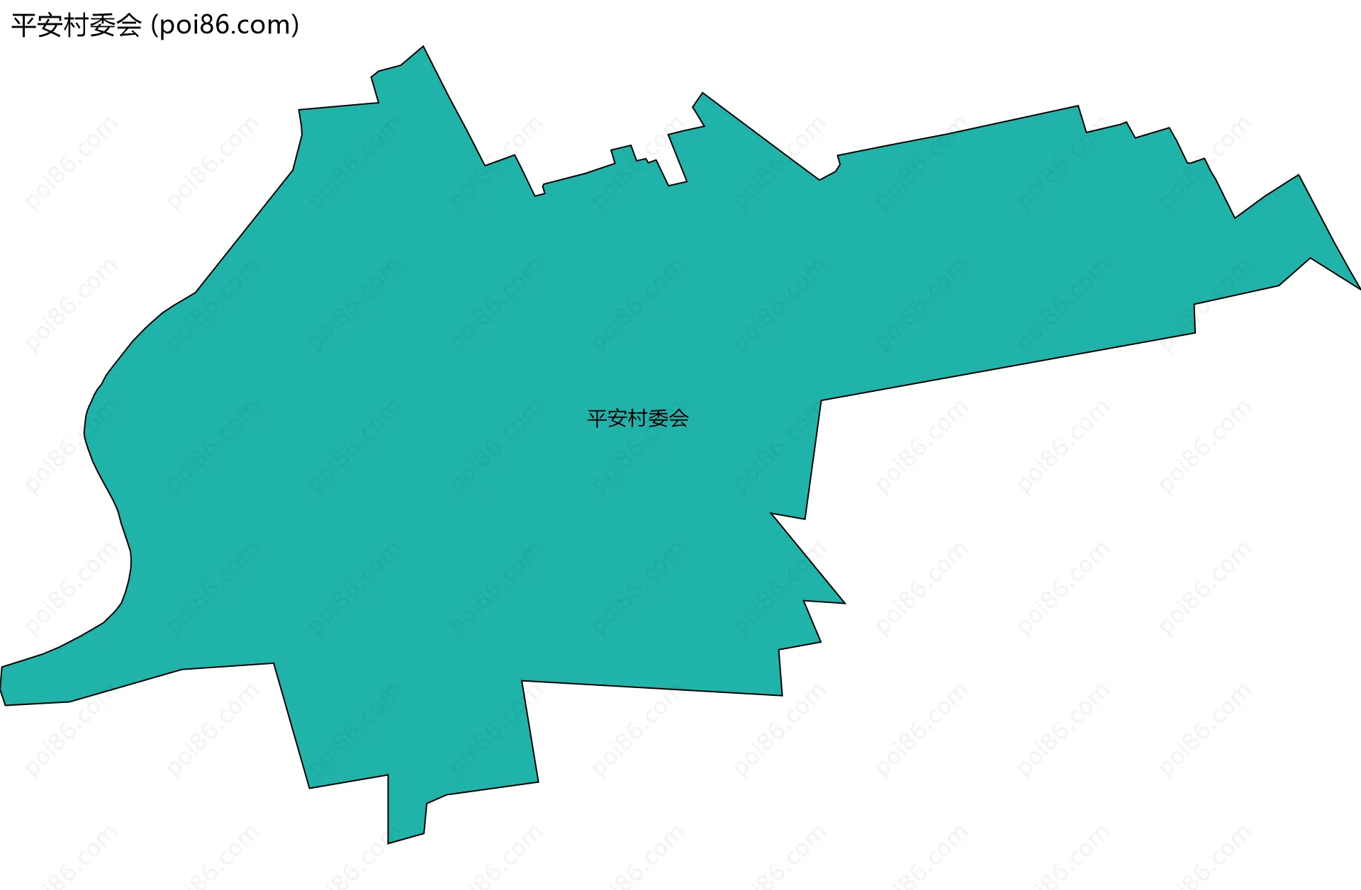 平安村委会边界地图