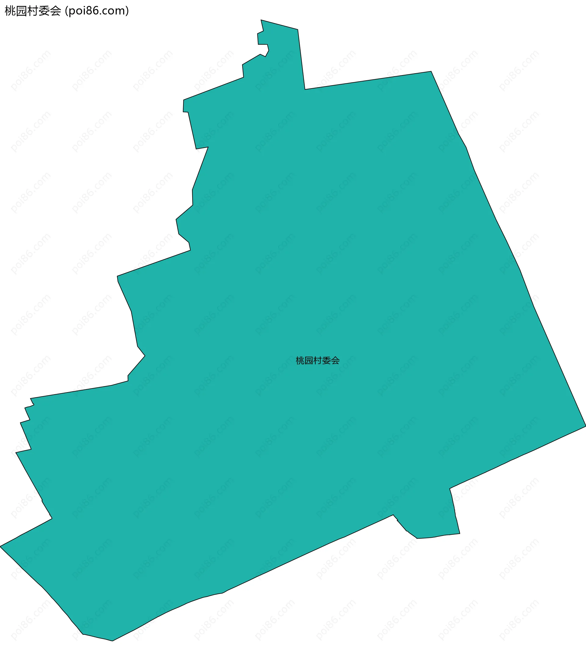 桃园村委会边界地图