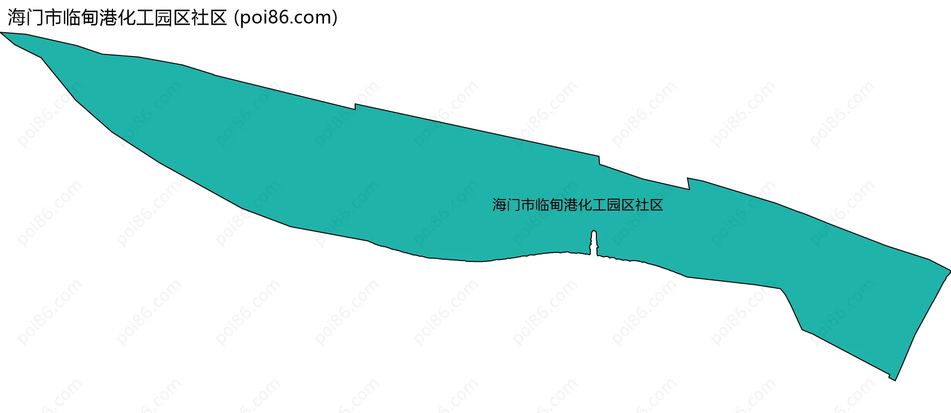海门市临甸港化工园区社区边界地图