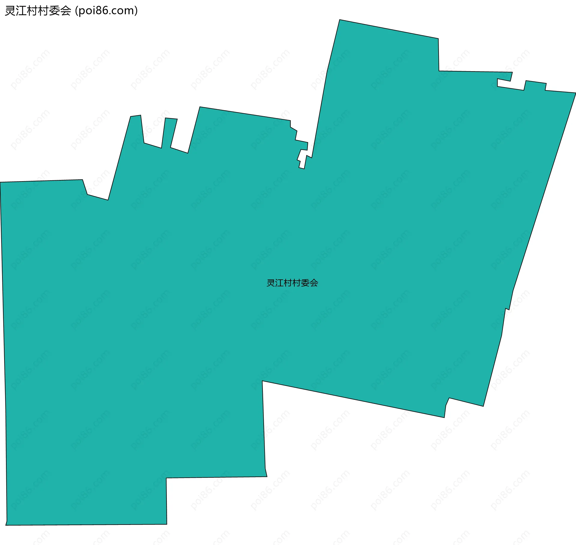 灵江村村委会边界地图