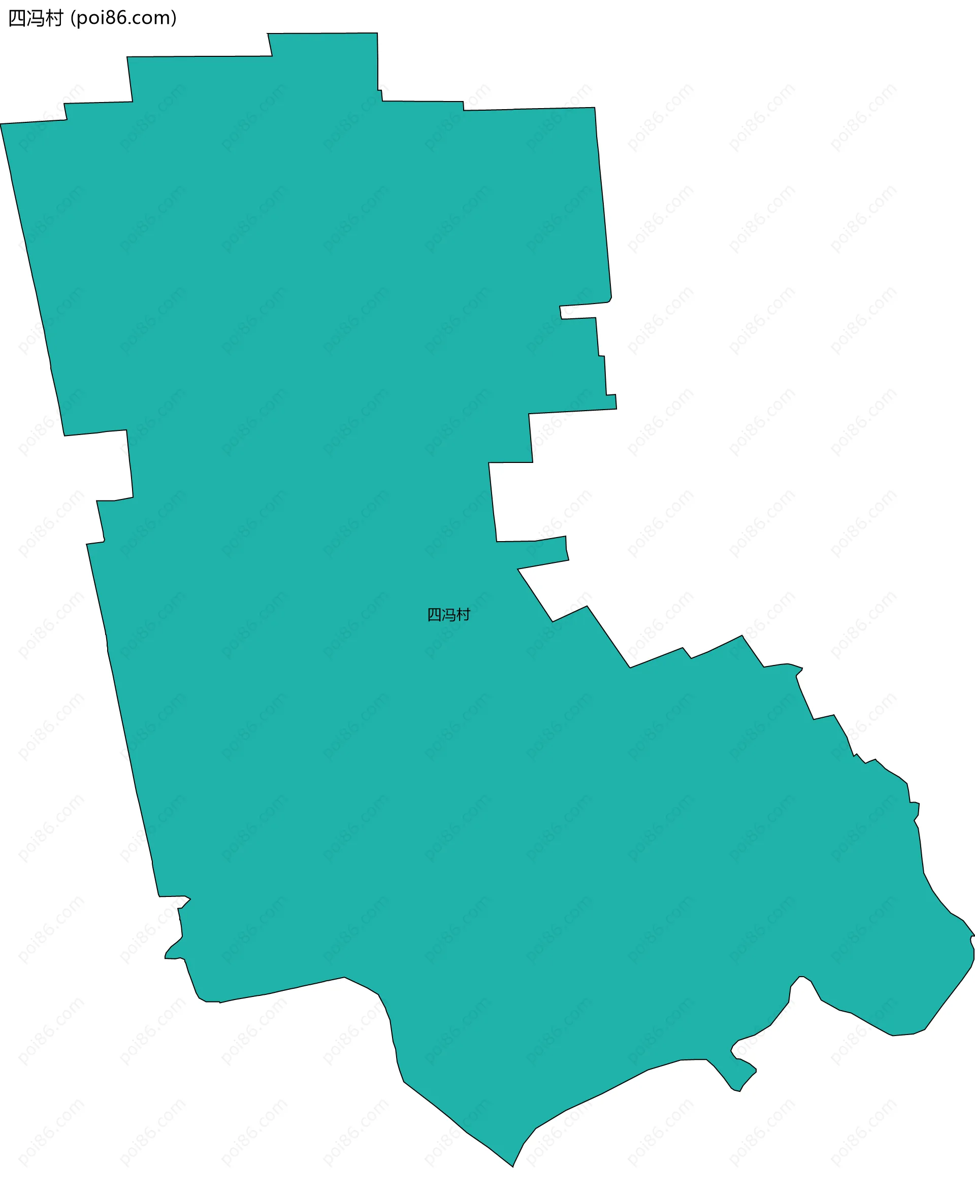 四冯村边界地图