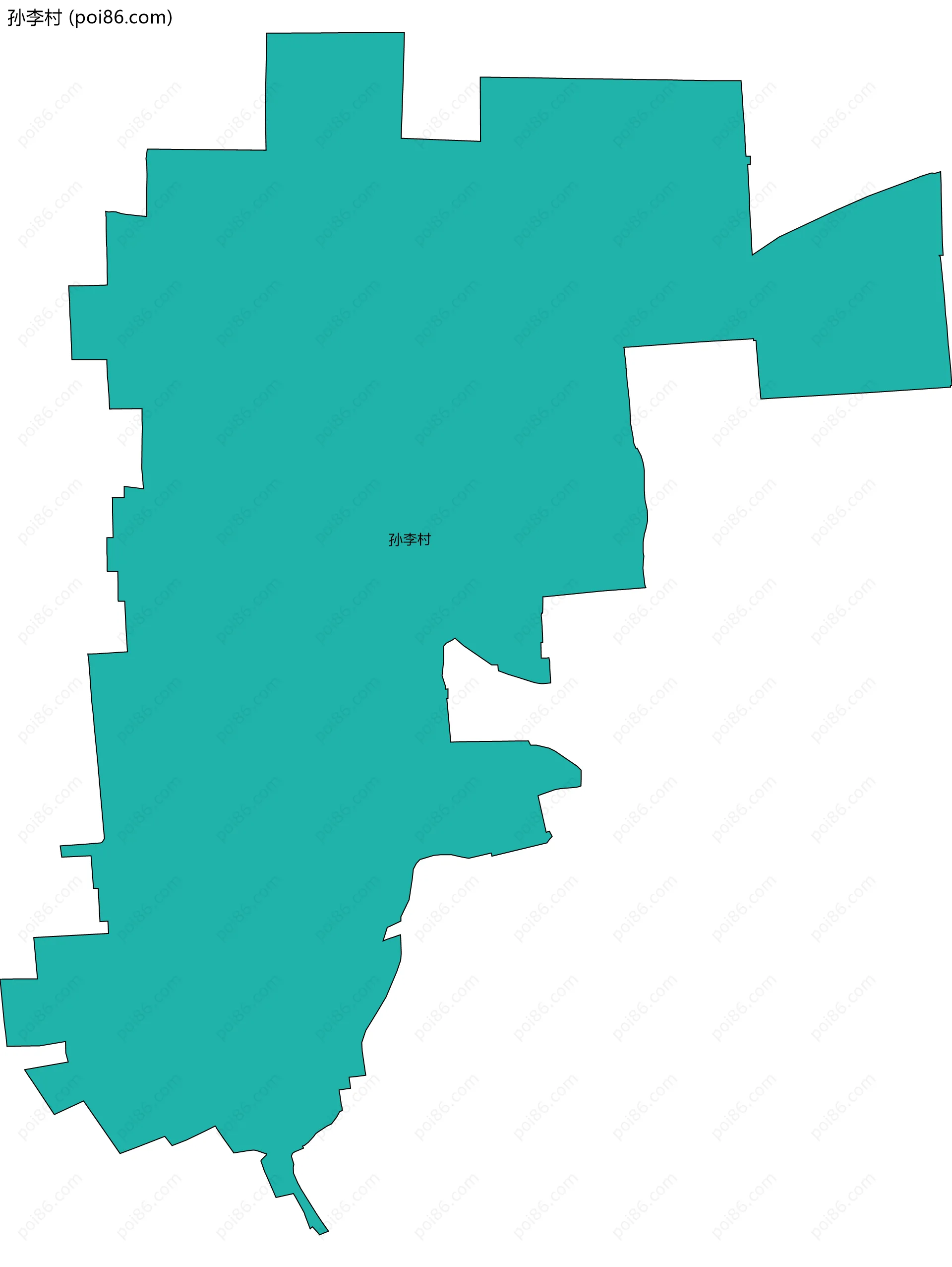 孙李村边界地图