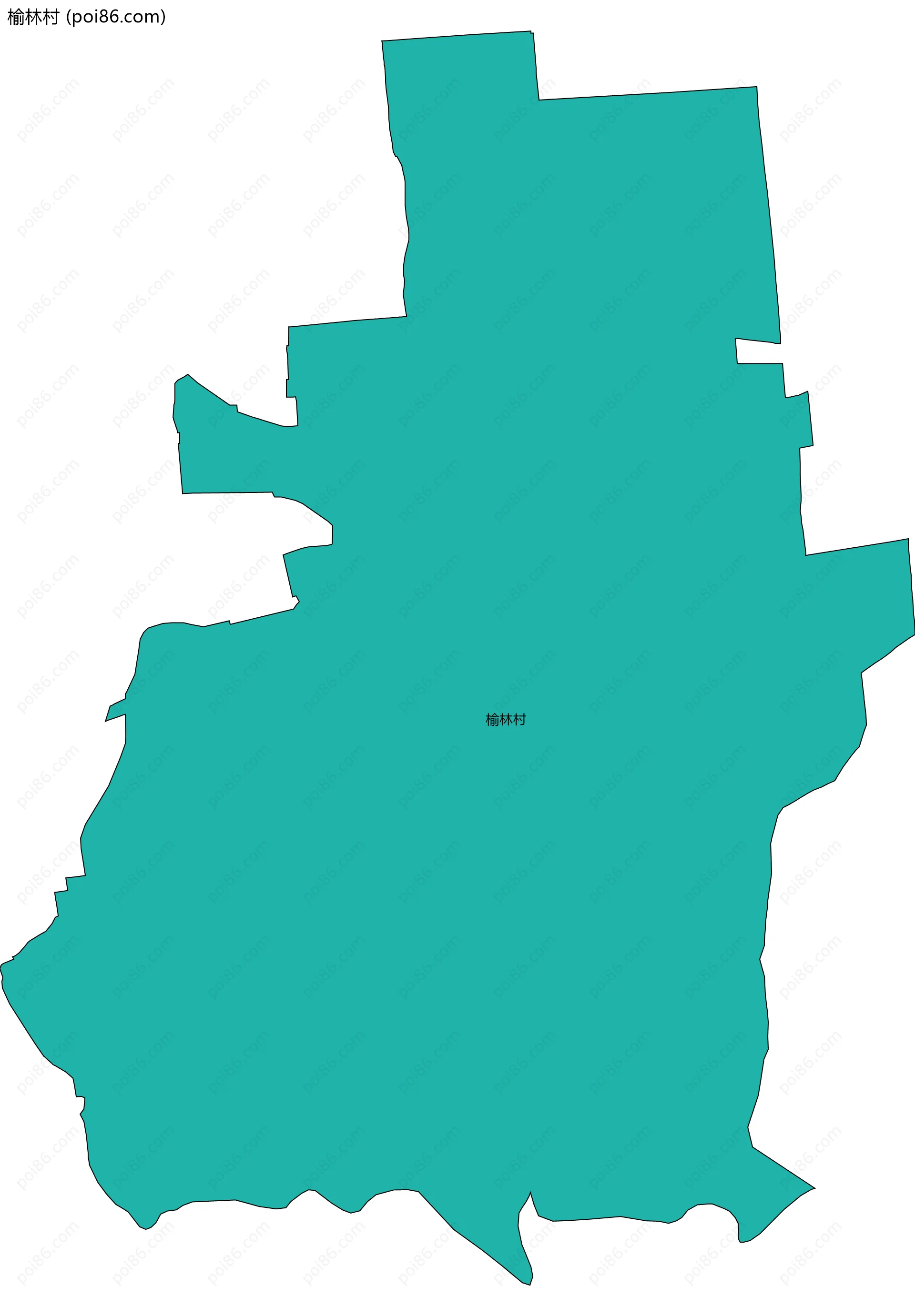 榆林村边界地图