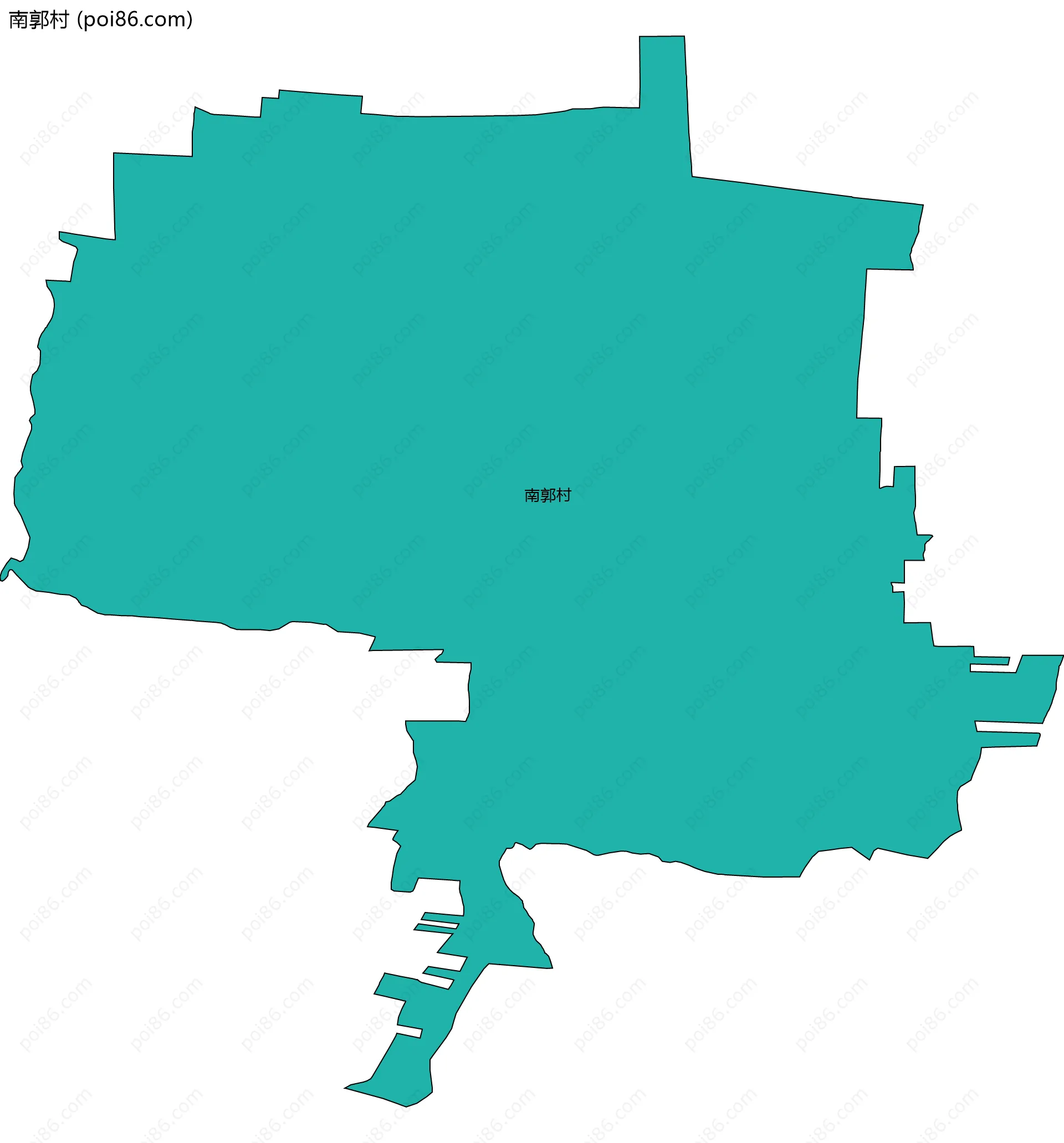 南郭村边界地图