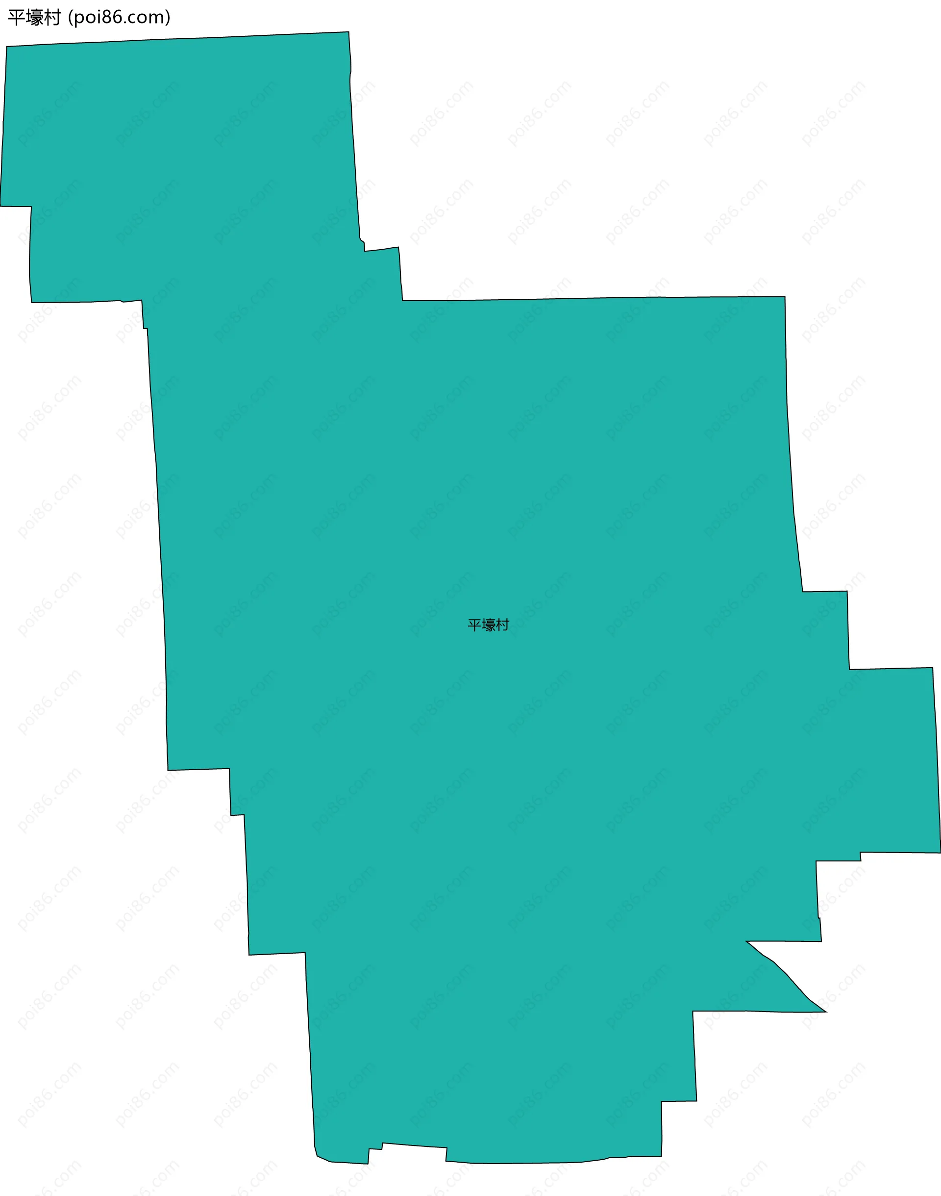 平壕村边界地图