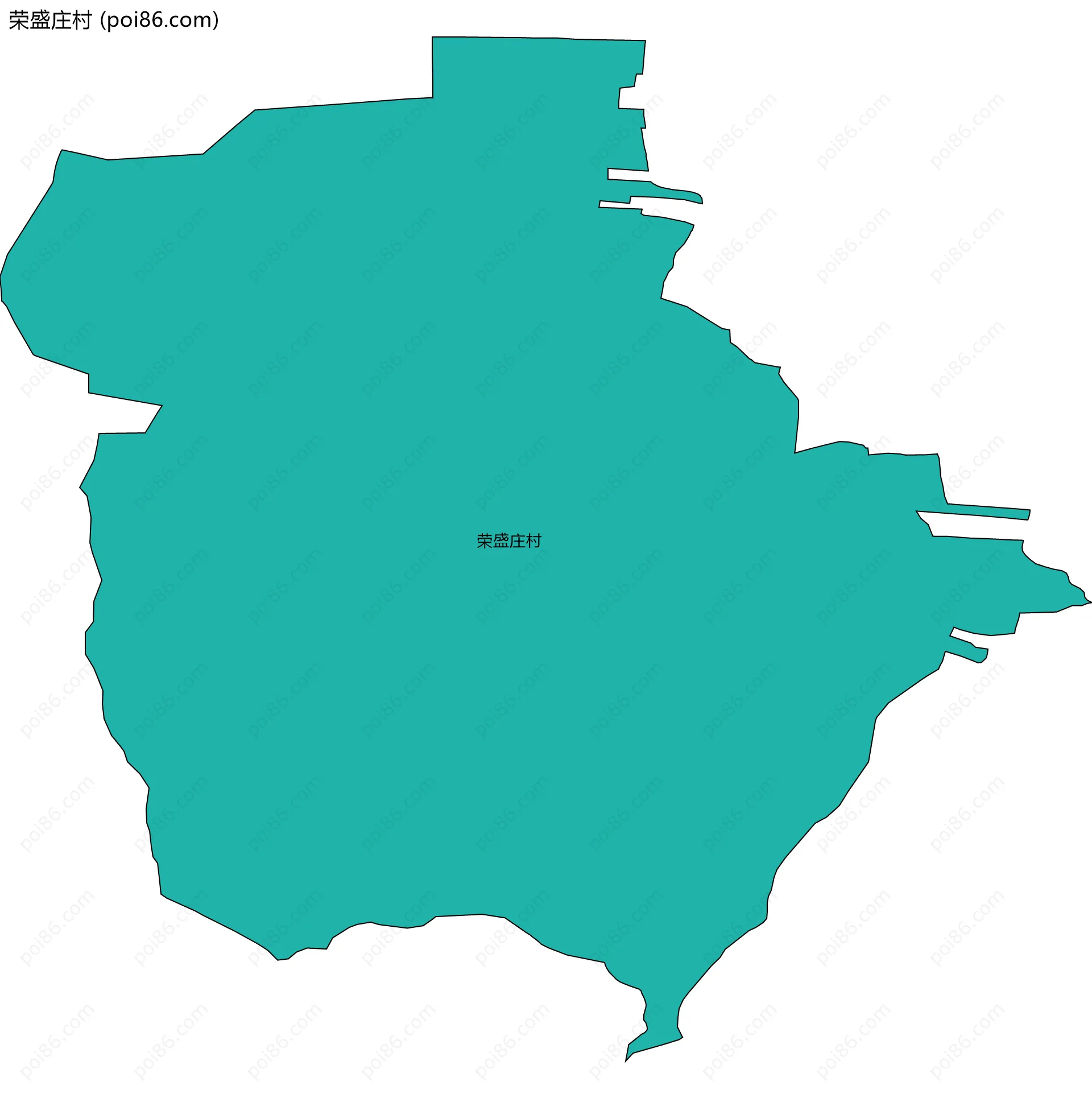 荣盛庄村边界地图