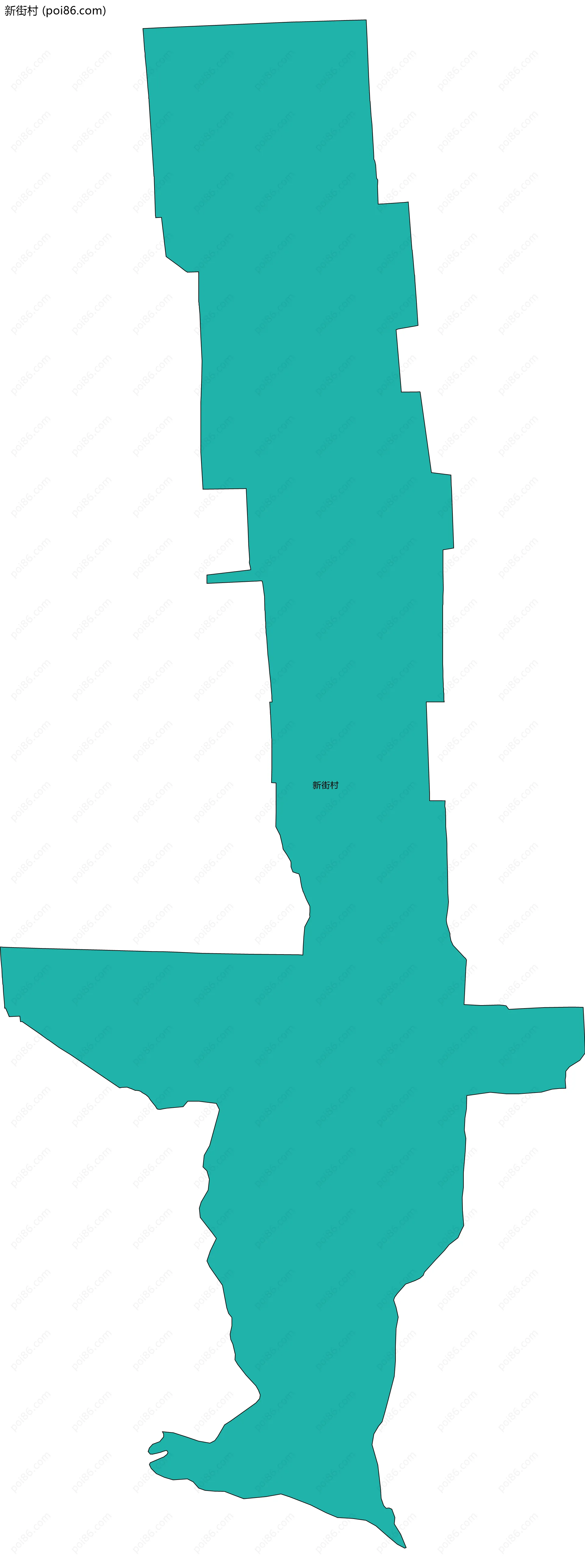 新街村边界地图