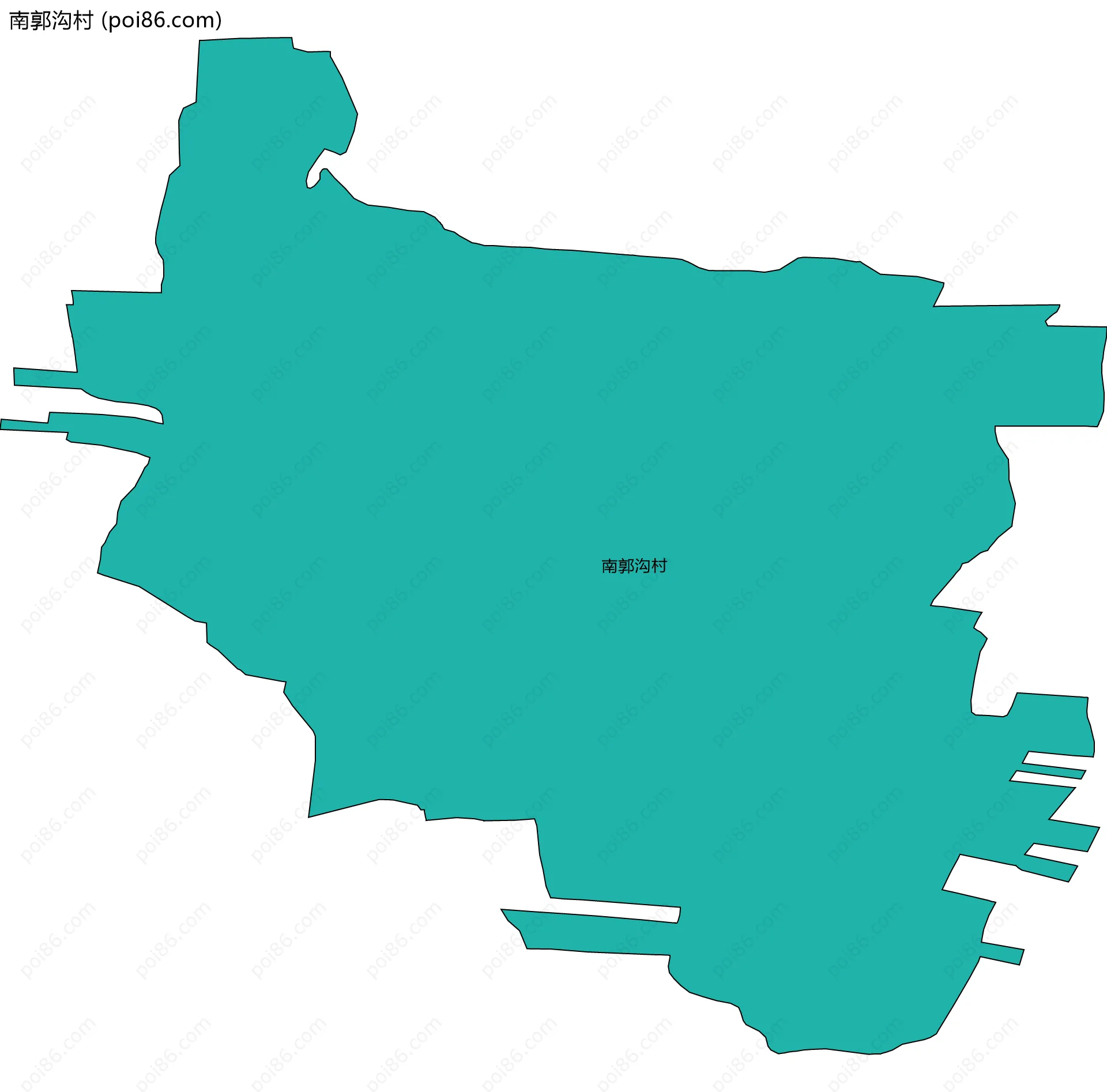 南郭沟村边界地图