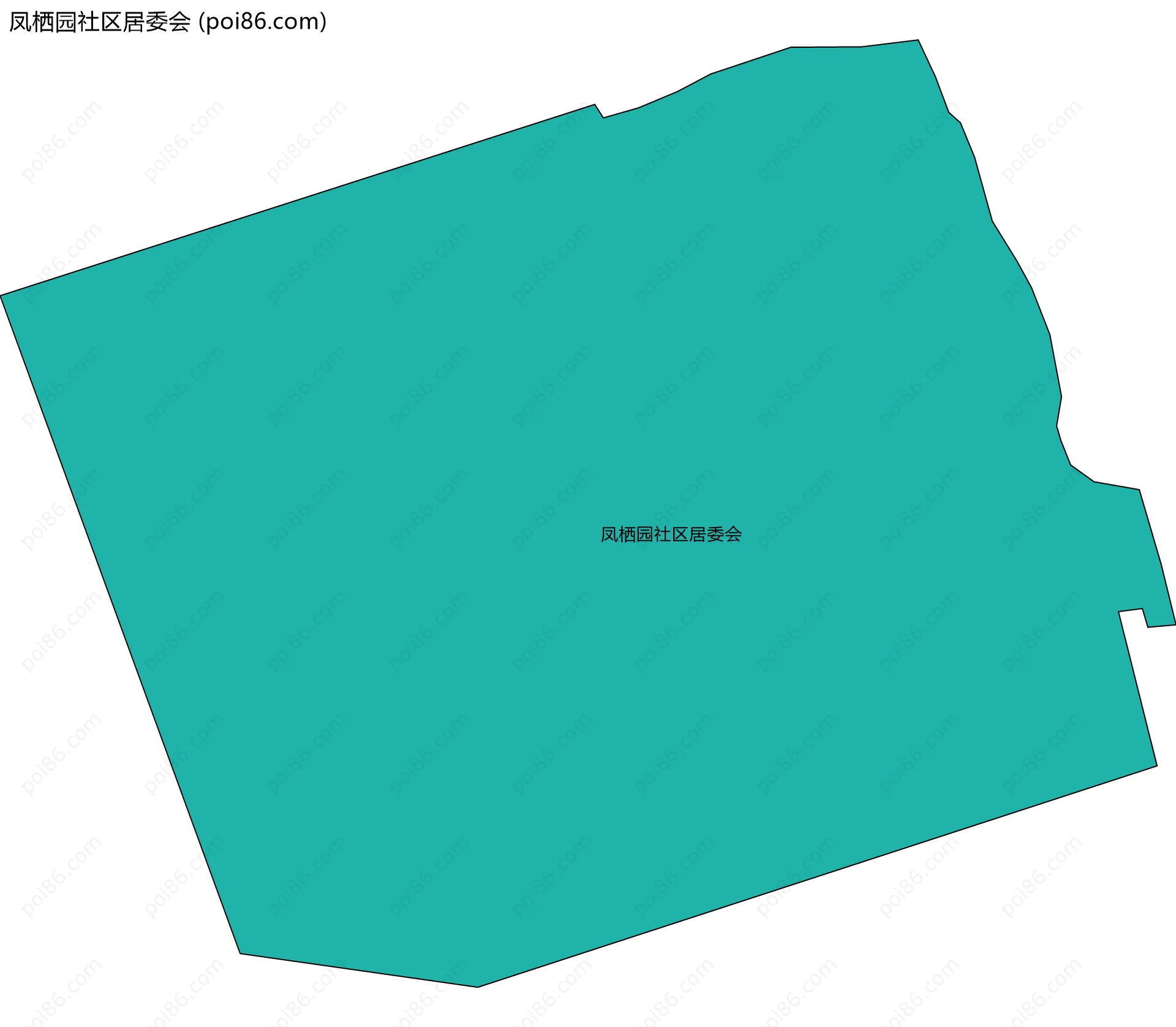 凤栖园社区居委会边界地图