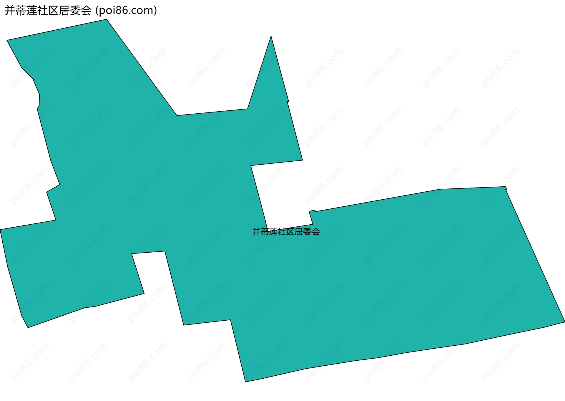 并蒂莲社区居委会边界地图