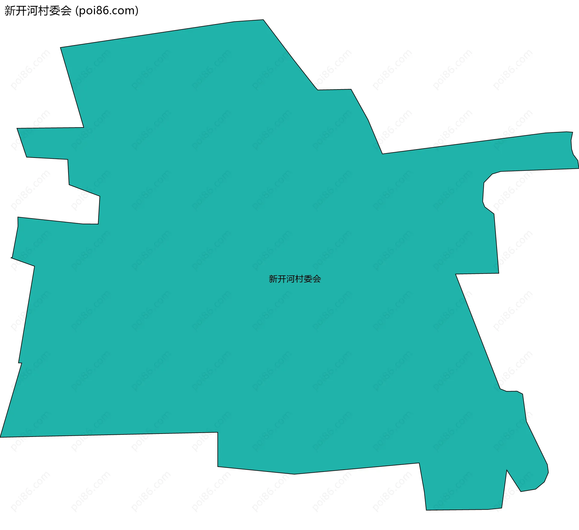 新开河村委会边界地图