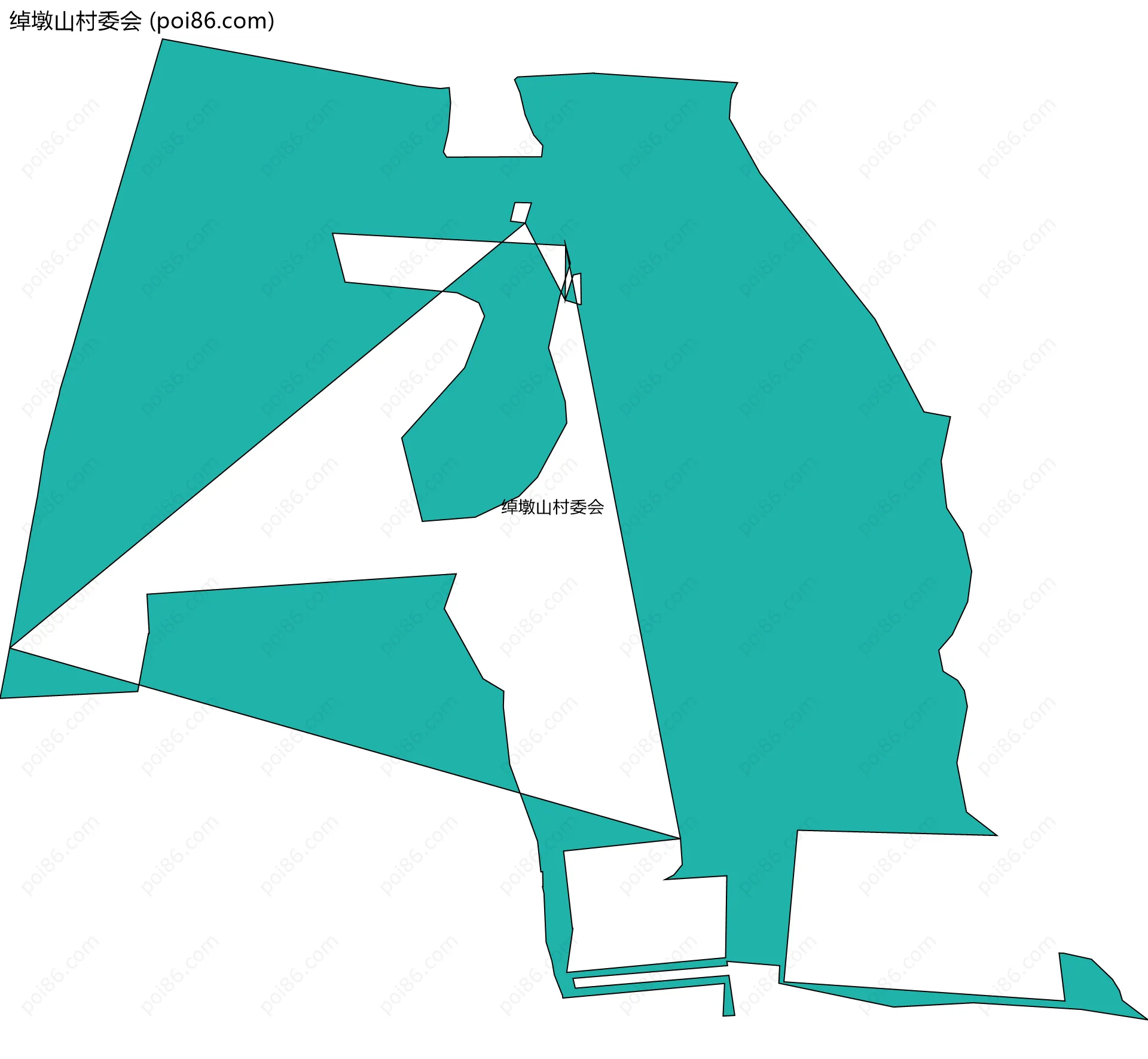绰墩山村委会边界地图