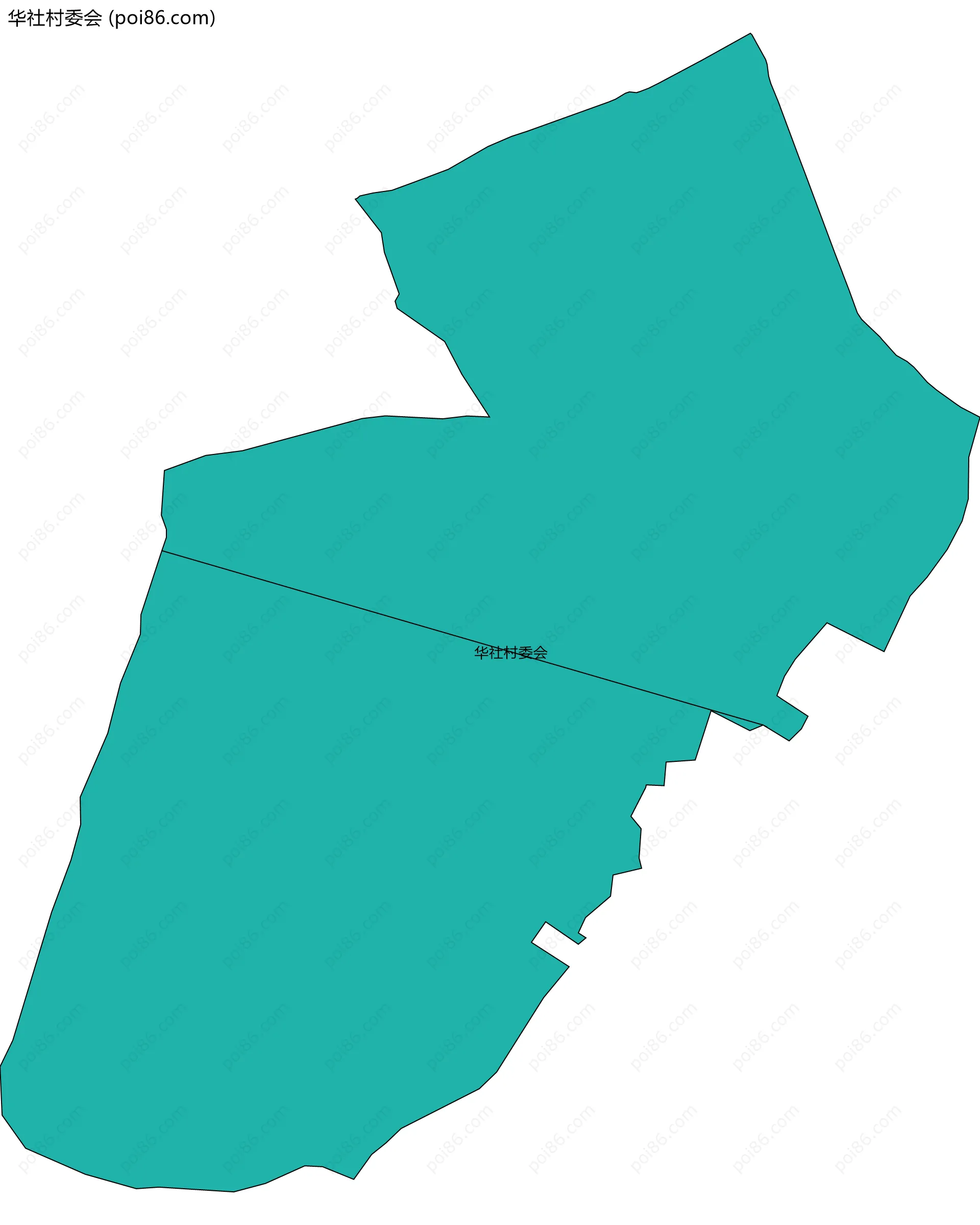 华社村委会边界地图