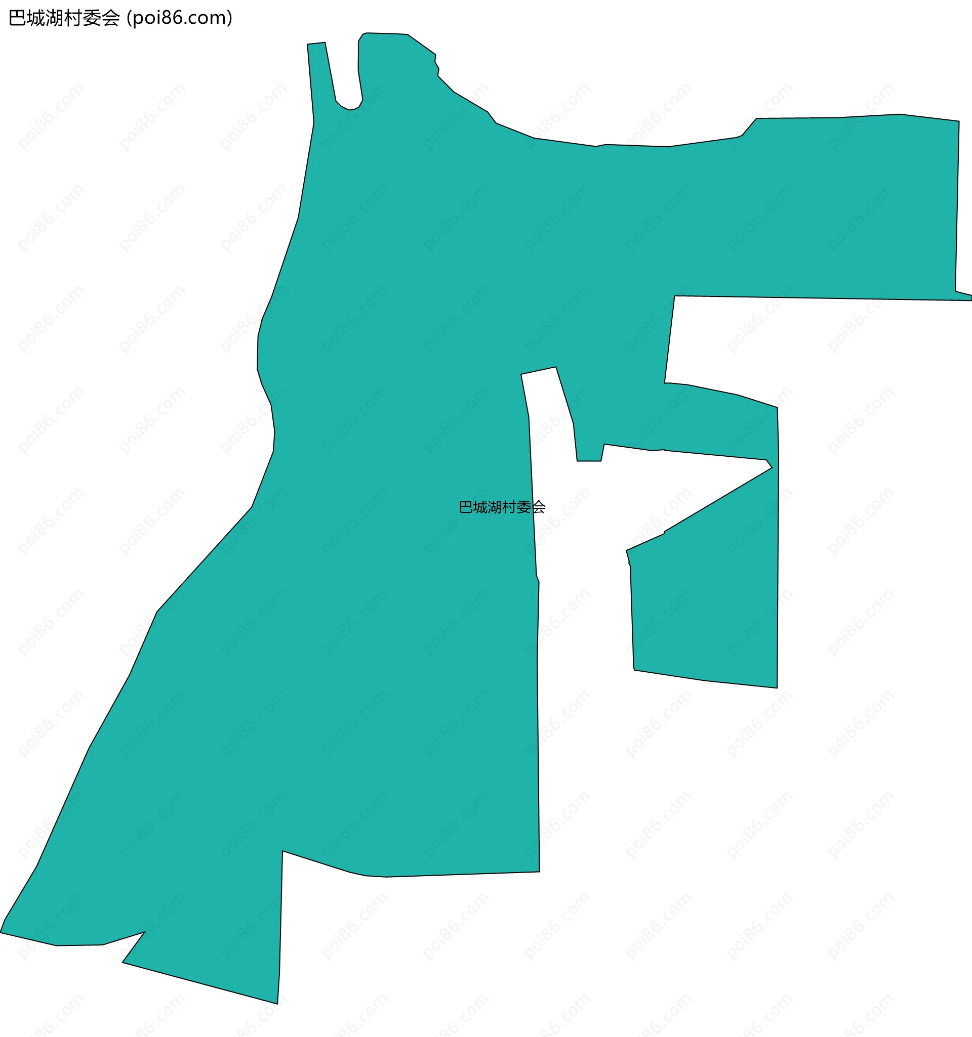 巴城湖村委会边界地图
