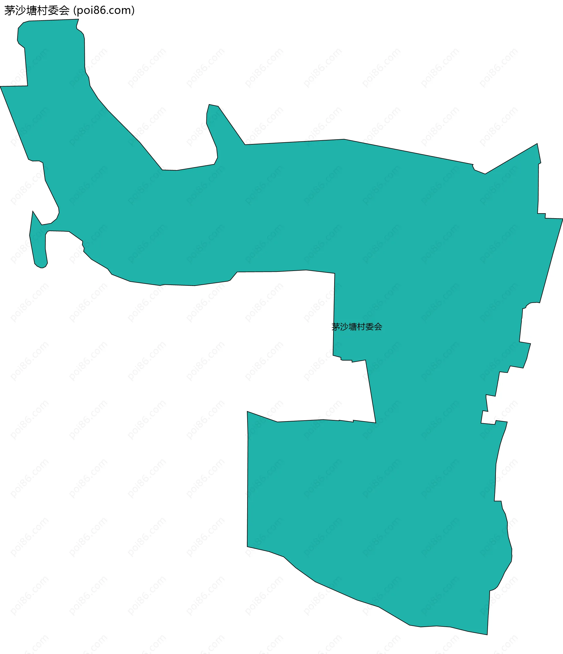 茅沙塘村委会边界地图