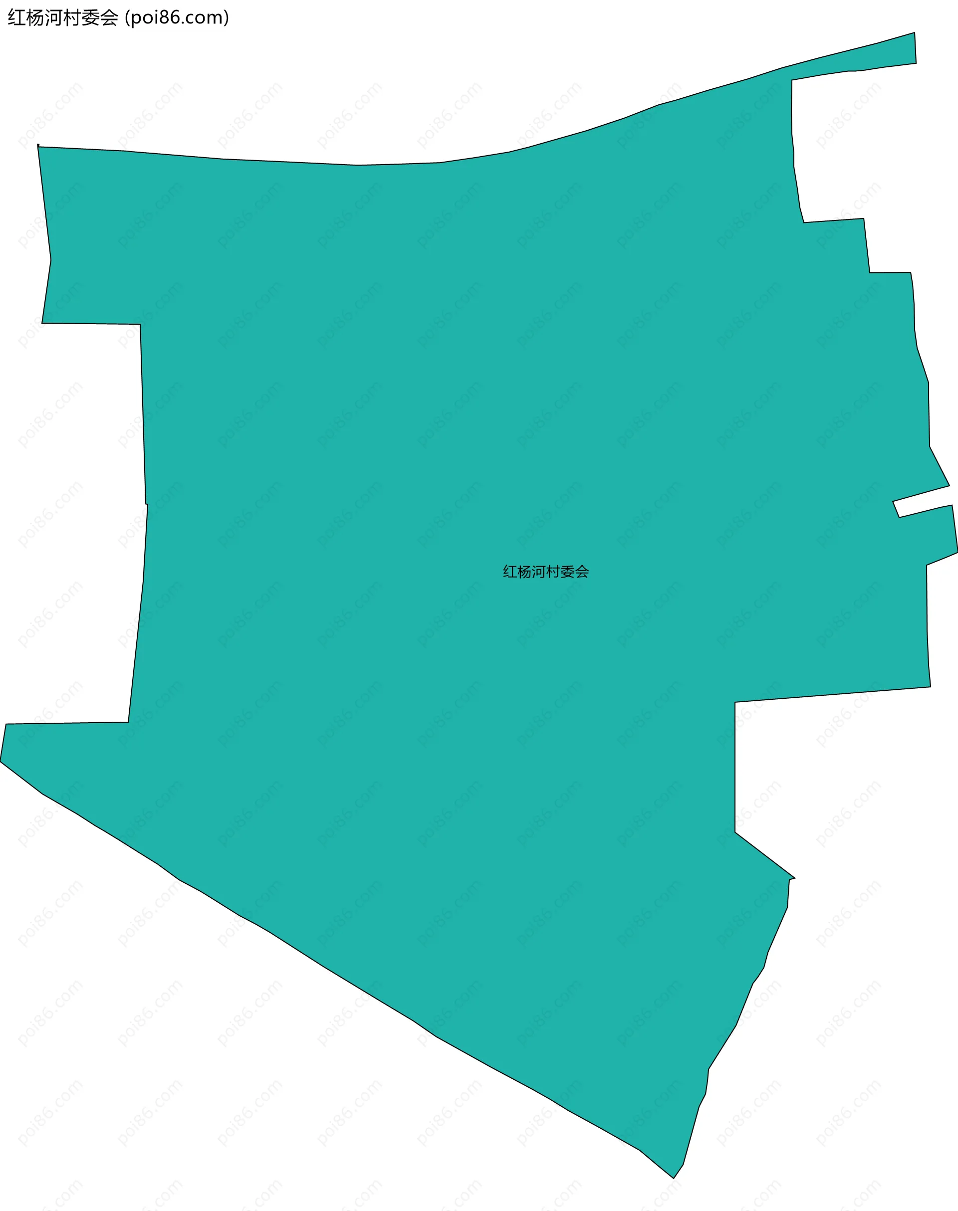 红杨河村委会边界地图