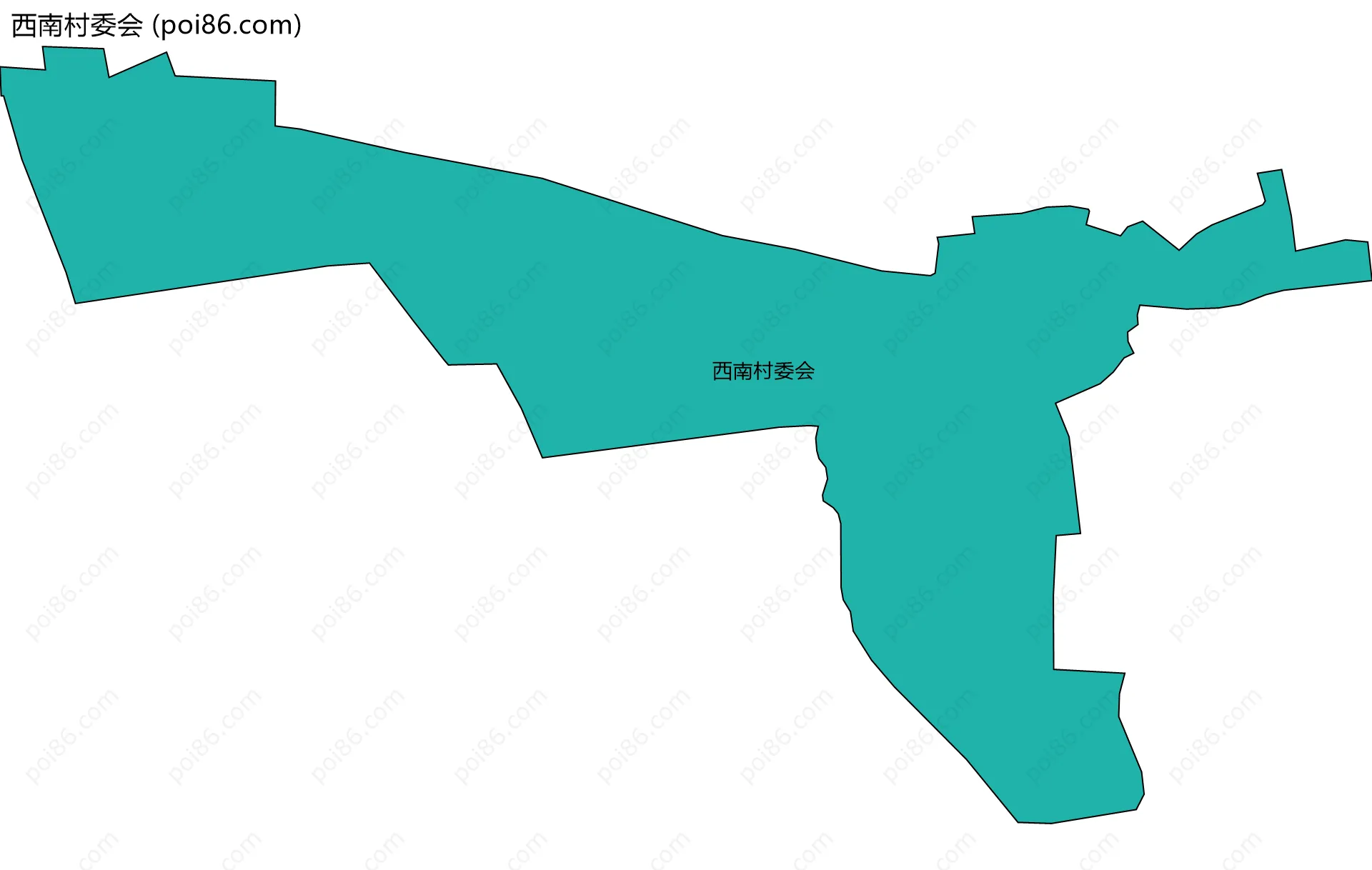 西南村委会边界地图