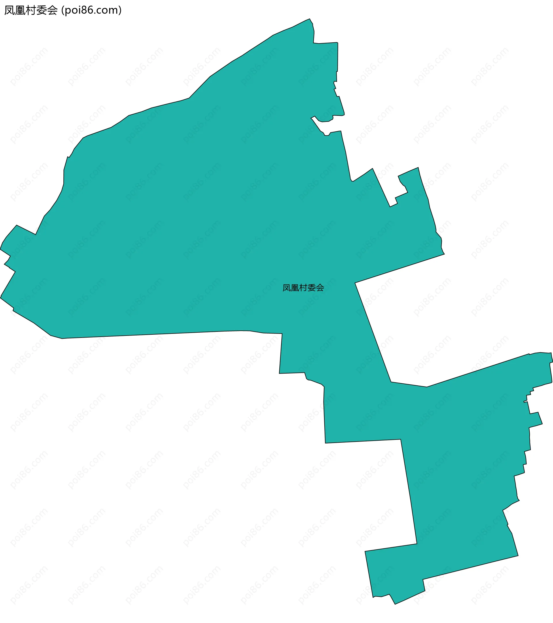 凤凰村委会边界地图