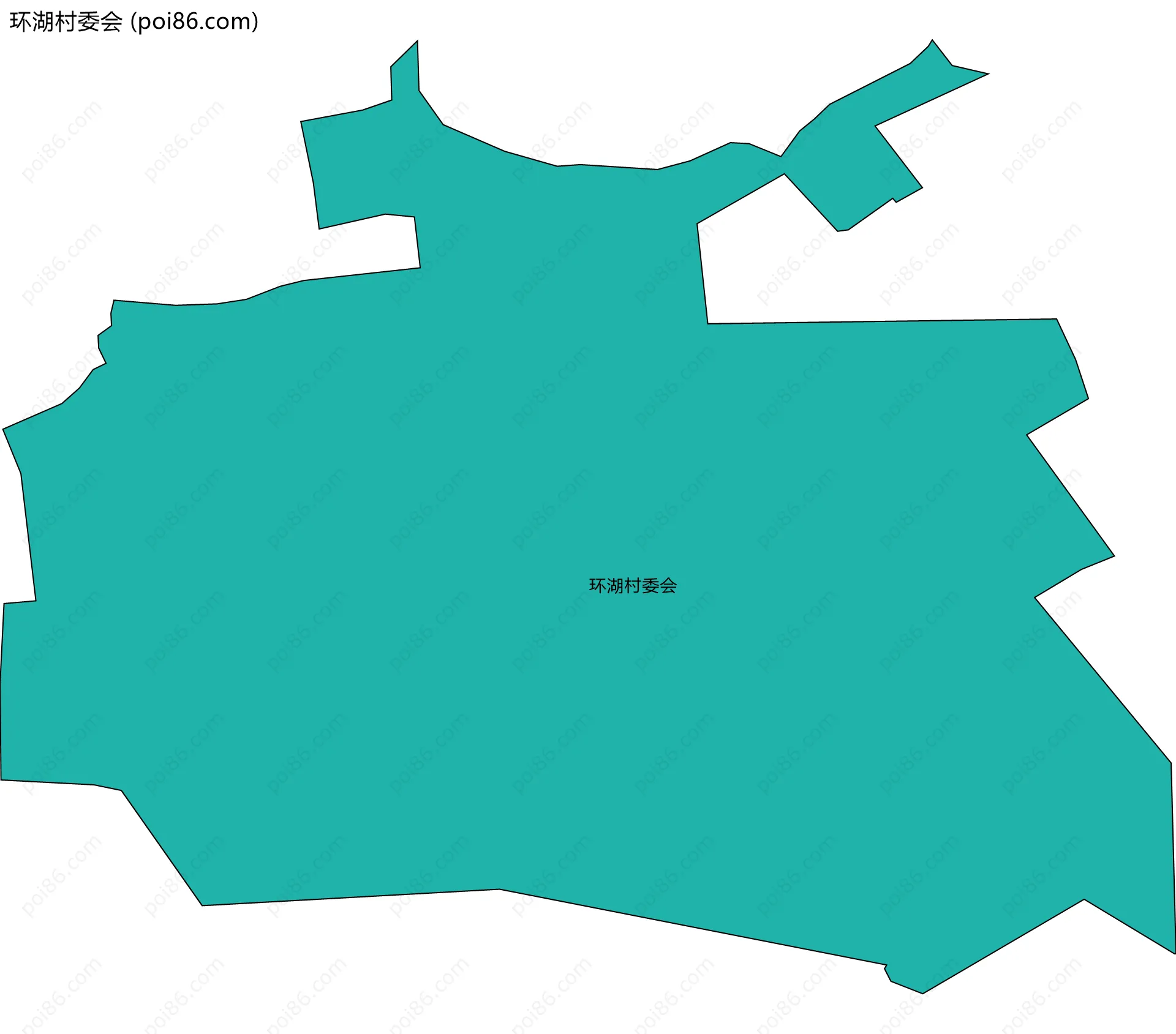 环湖村委会边界地图